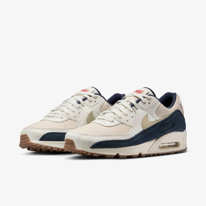 Buy Nike Air Max 90 Premium Men's Shoes Pale Ivory/Thunder Blue