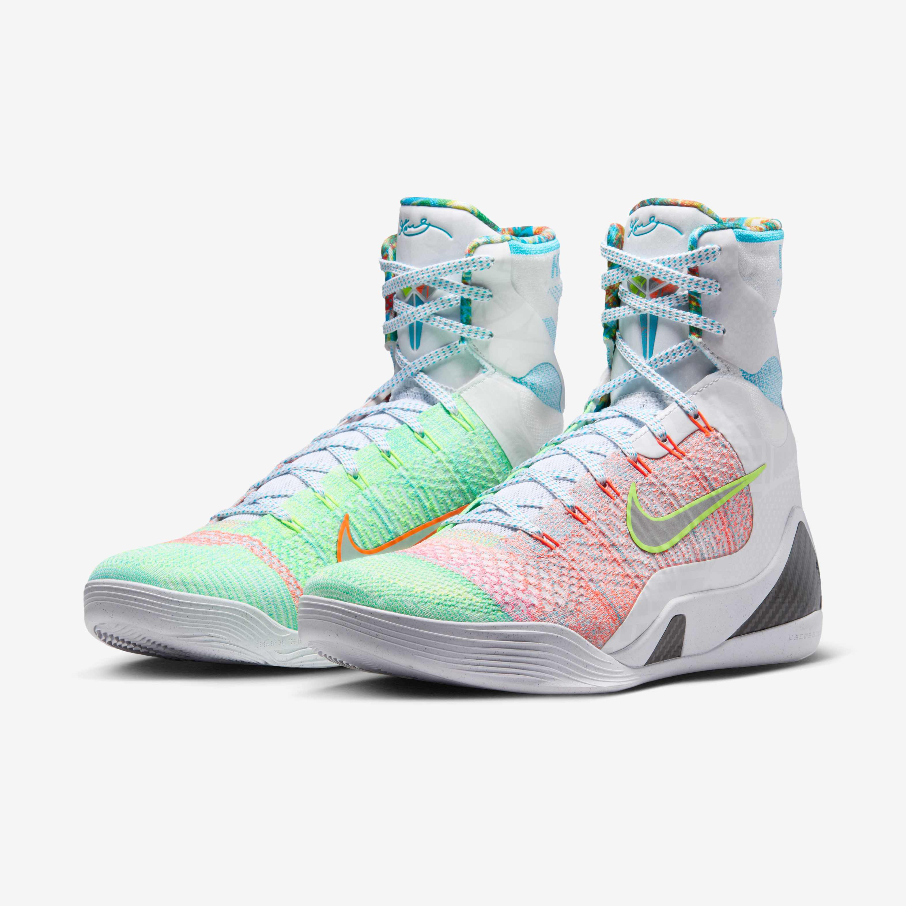 Buy Kobe IX Elite High Protro Basketball Shoes - White/Chlorine