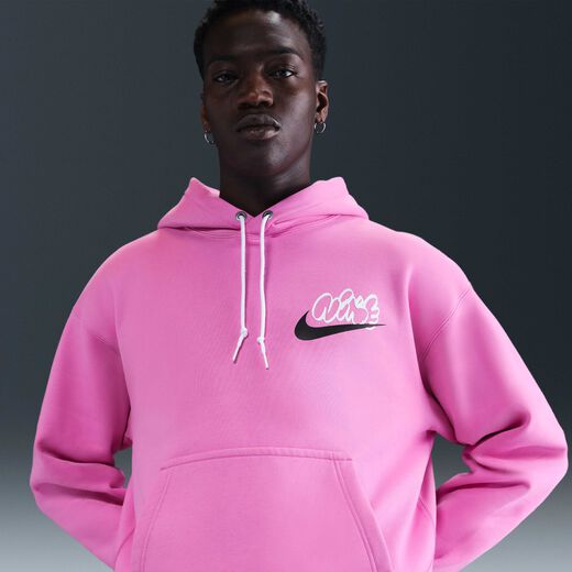 Pink-Nike, Nike Solo Swoosh, Men's Fleece Hoodie