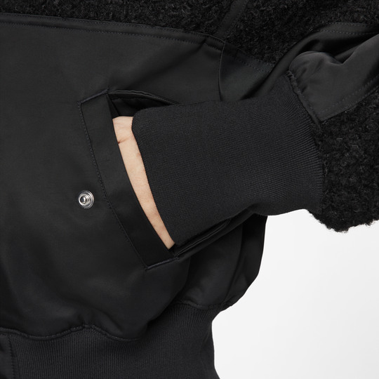 Nike sportswear women's sherpa bomber jacket deals