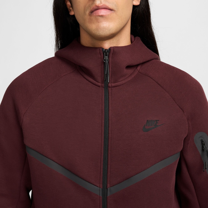 Nike tech fleece hoodie burgundy sales