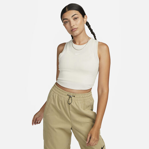T-Shirts & Tops-Nike, Nike Sportswear Chill Knit, Women's Tight Cropped Mini-Rib Tank Top