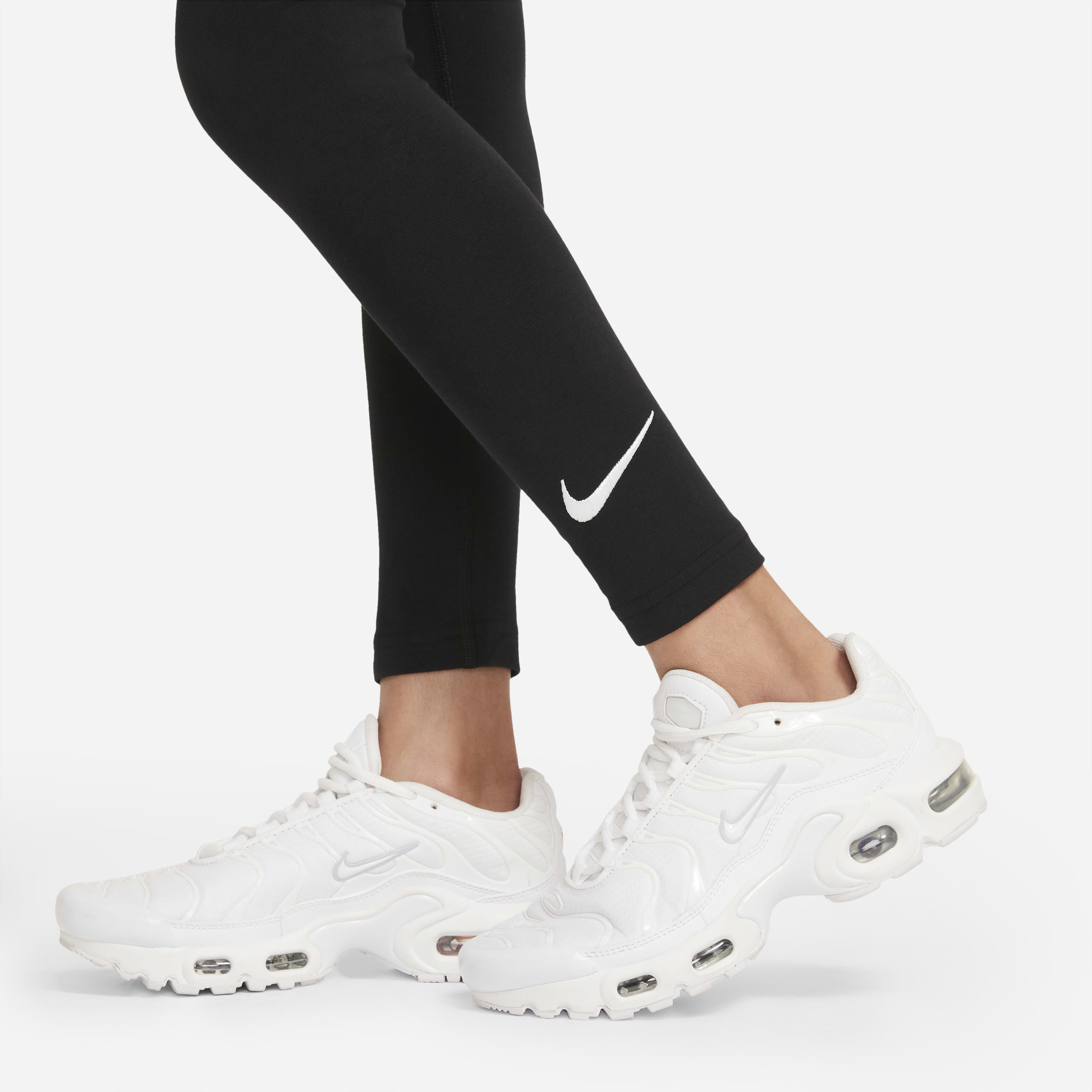 Buy Nike Sportswear Favourites Older Kids Girls Swoosh Leggings Black White Nike Saudi Official