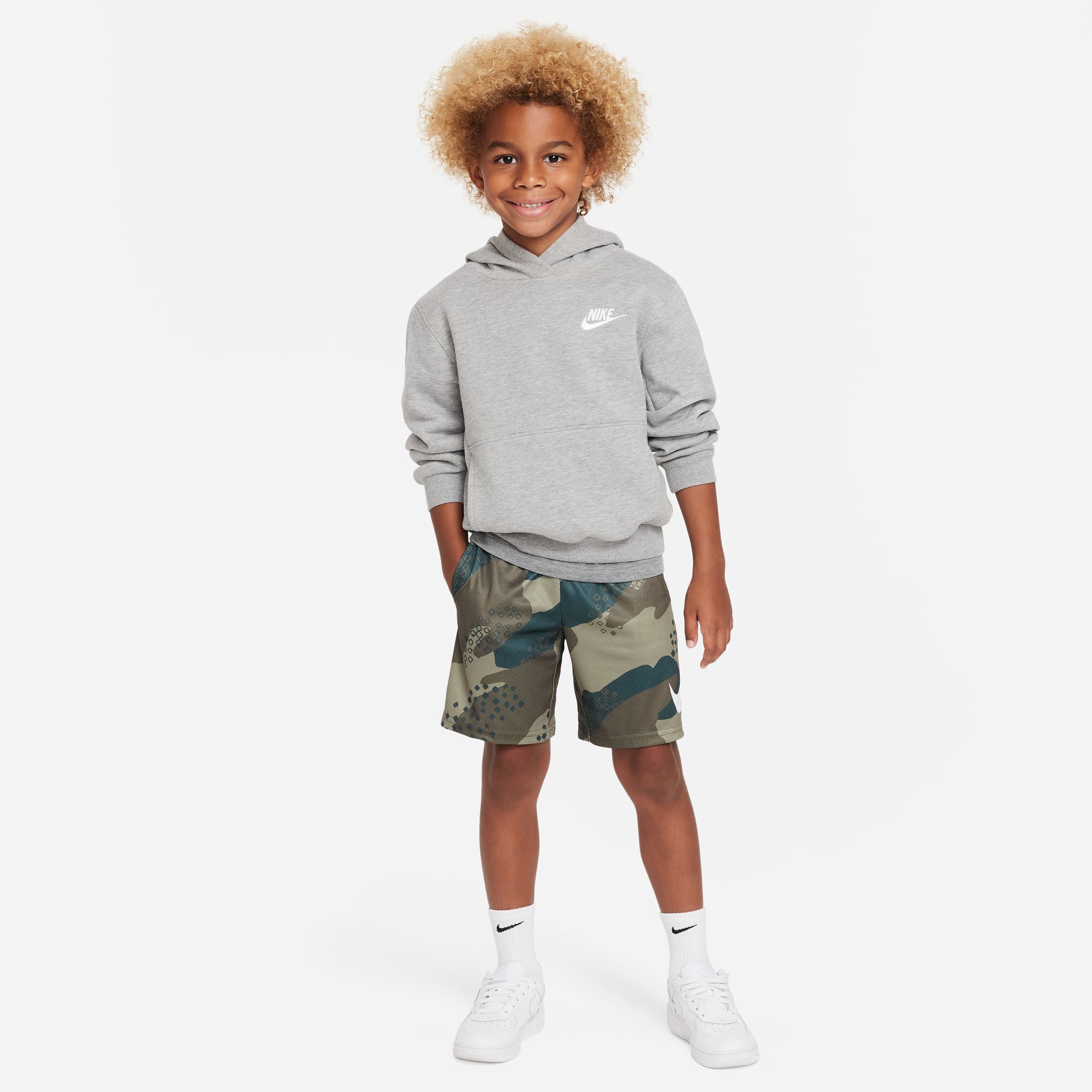 Nike club new arrivals camo shorts