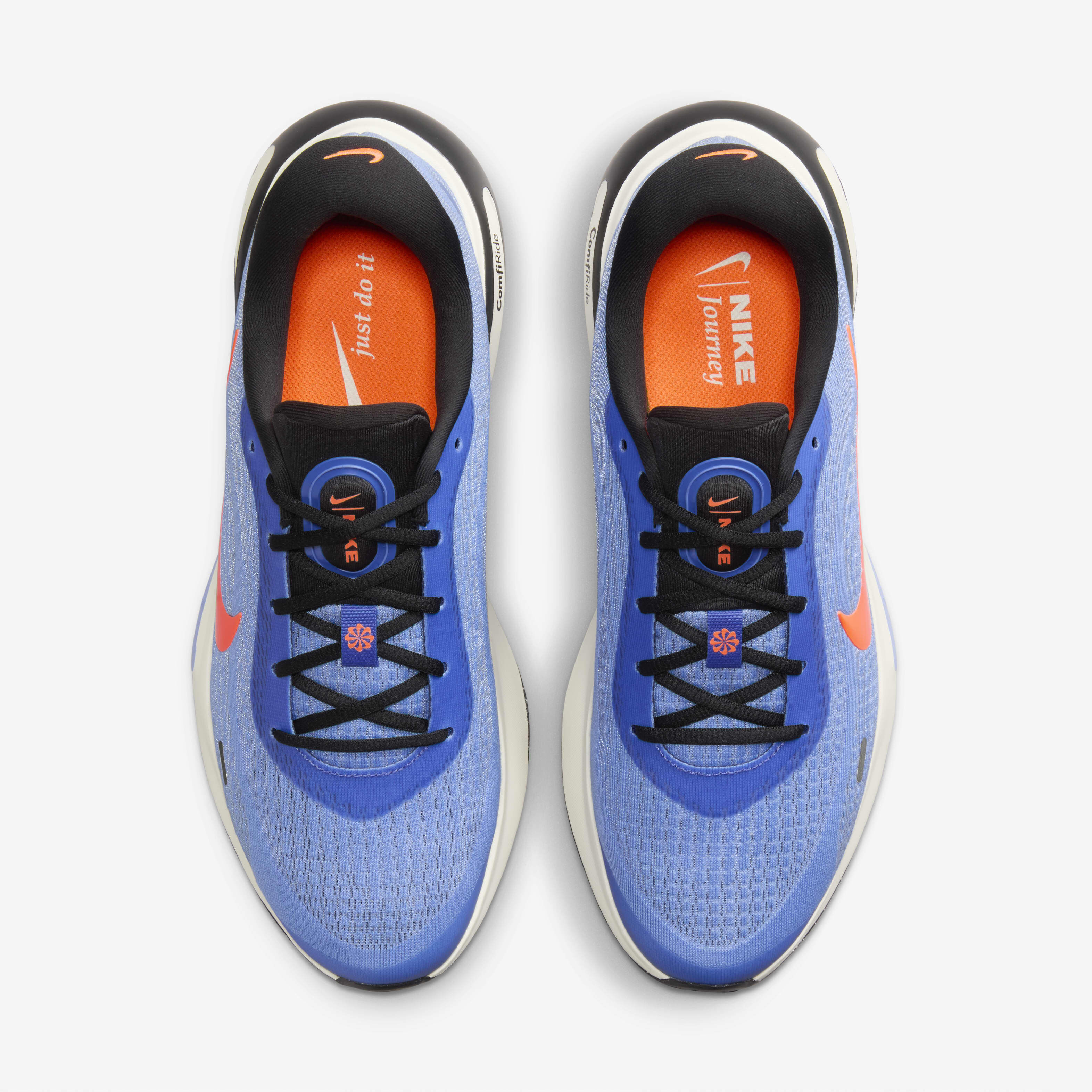 Nike blue and orange running shoes clearance