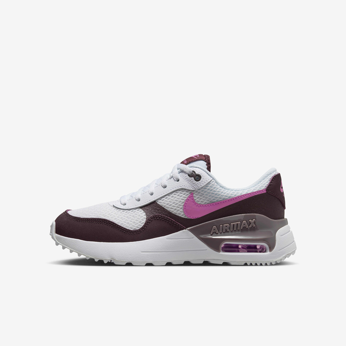 Buy Nike Air Max SYSTM Older Kids' Shoes White/Burgundy Crush