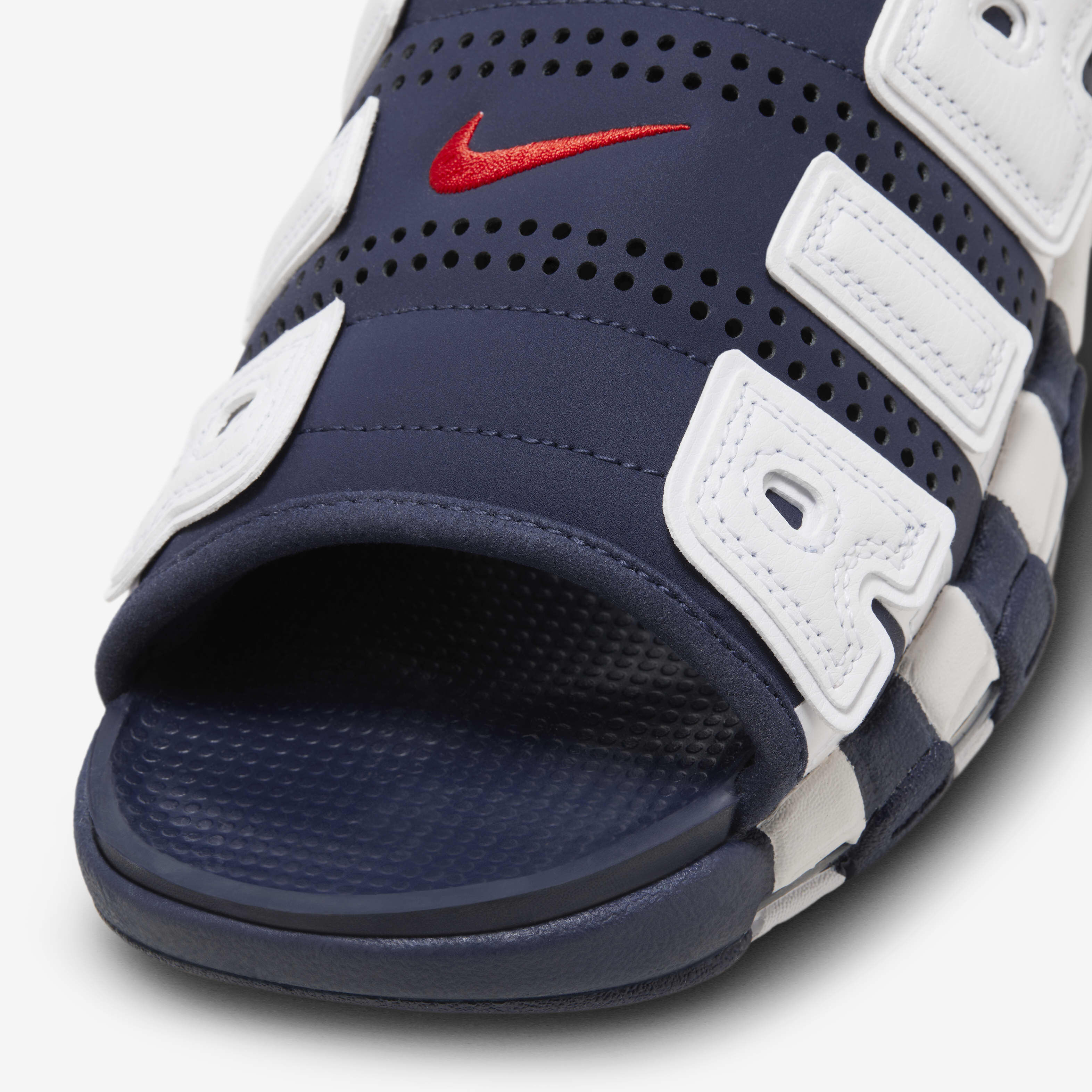Buy Nike Air More Uptempo Men's Slides - Midnight Navy/White