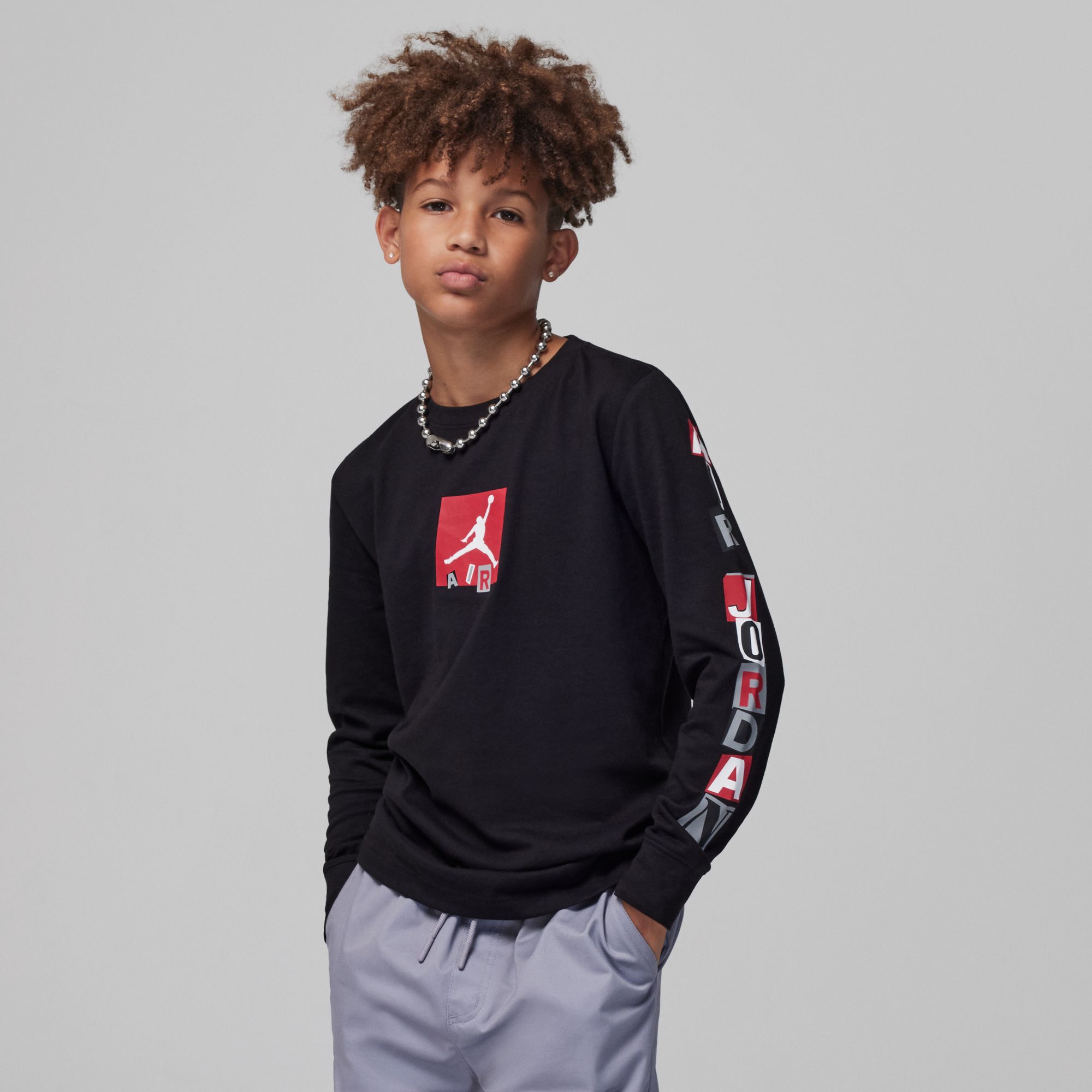 Jordan Air Stacked Long Sleeve Tee image number 0