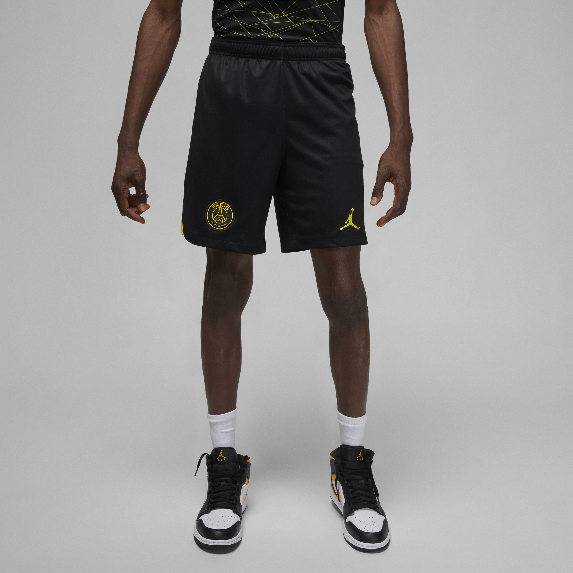 Jordan black shop and gold shorts