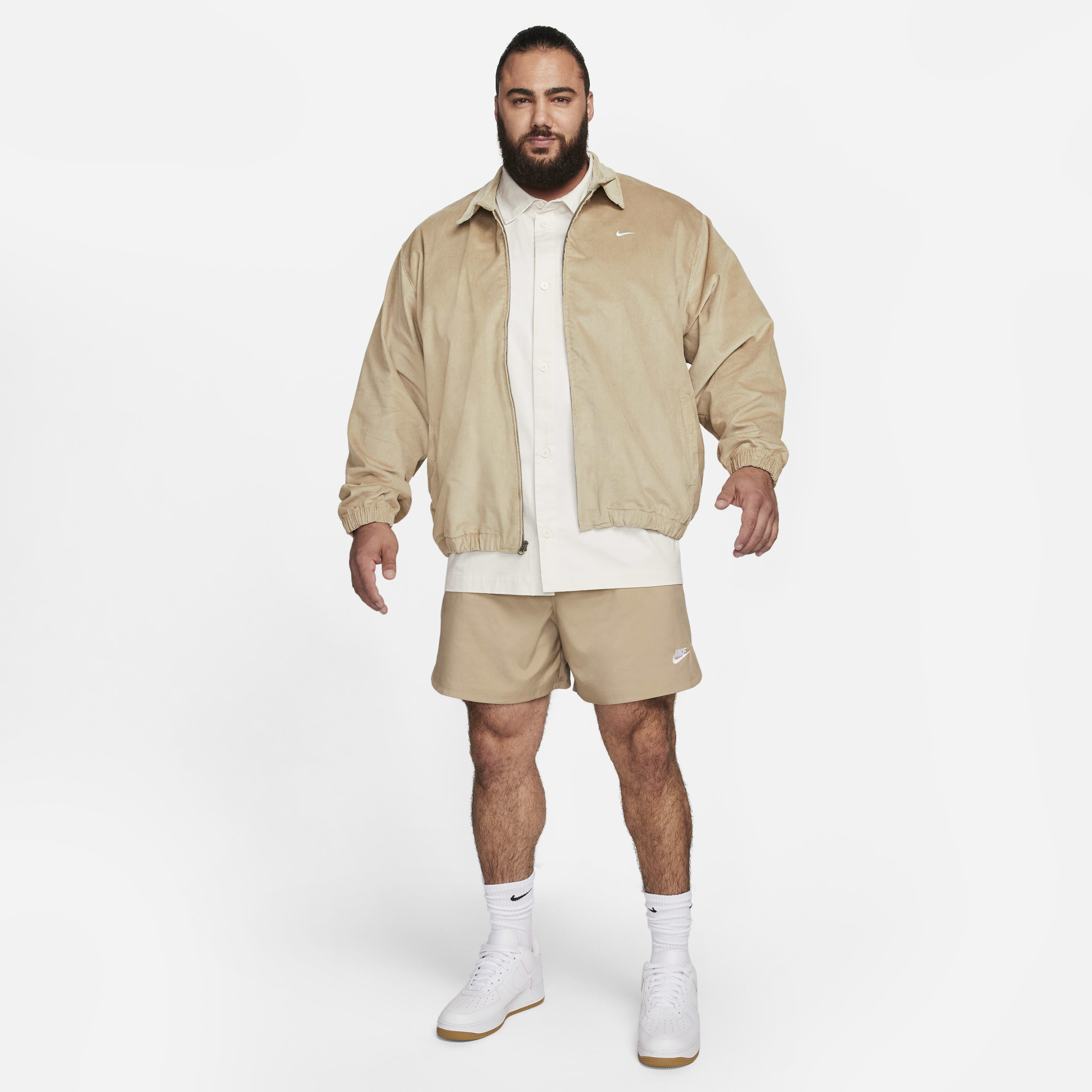 Buy Nike Life Men s Harrington Jacket Khaki White Nike Saudi Official