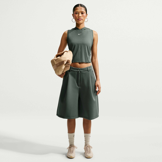 Shorts & Tees-Nike, Nike Pregame Fleece, Women's Oversized Mid-Rise Shorts