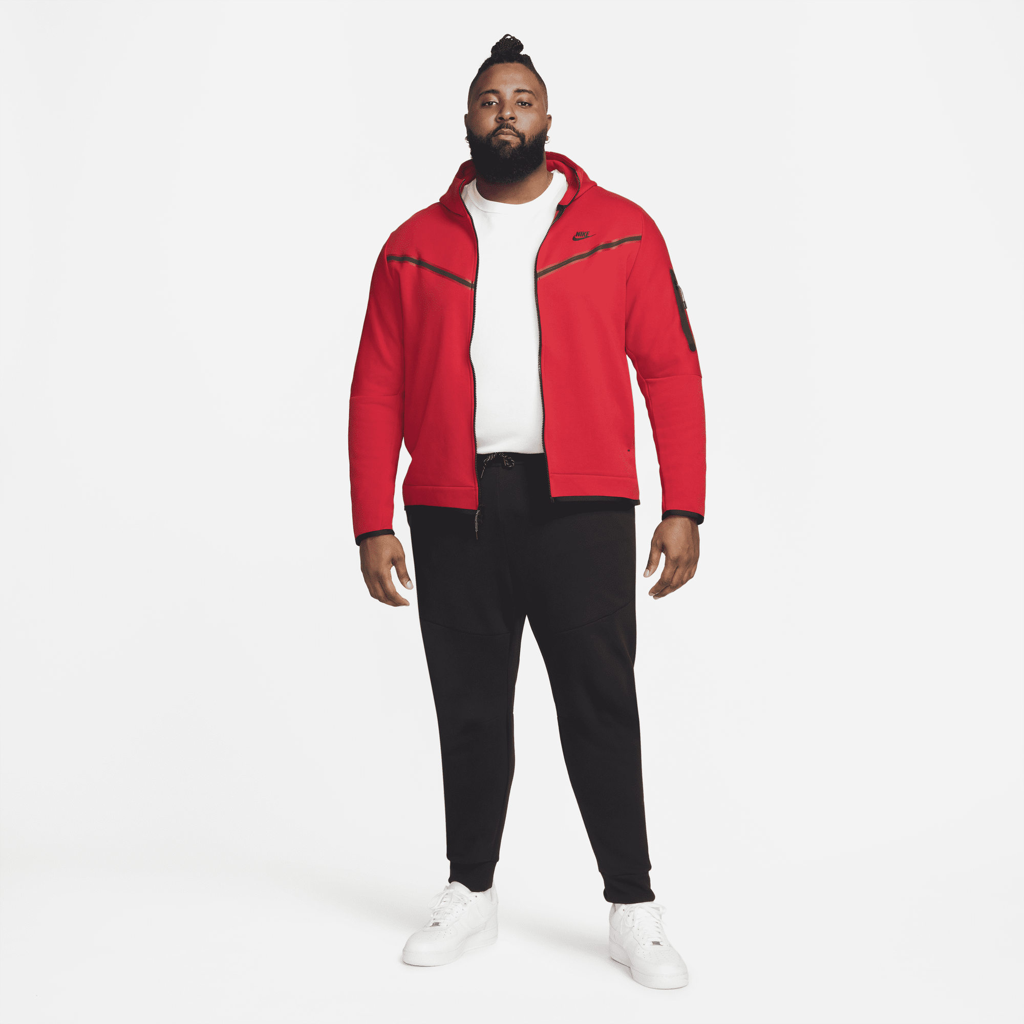 Nike tech sales fleece red jacket