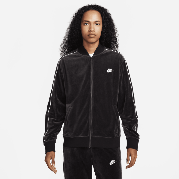 Black nike track jacket sales