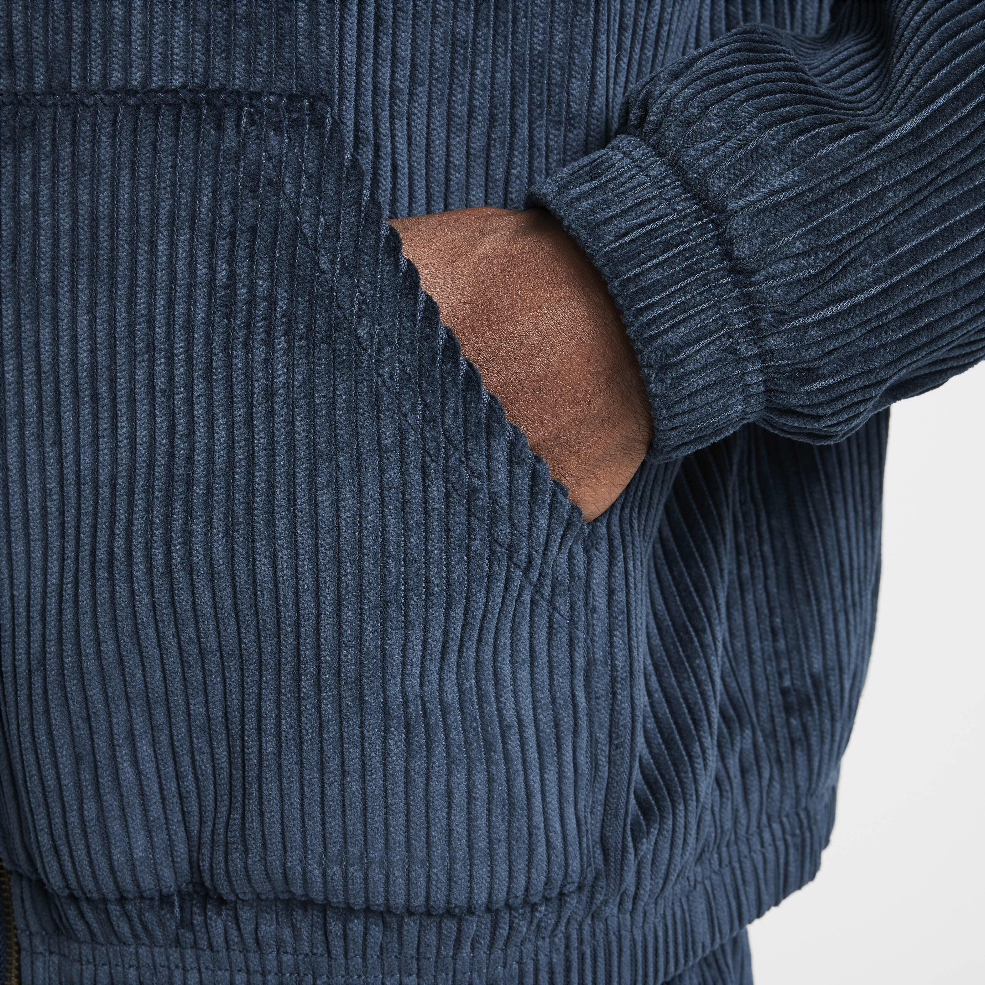 Buy Nike SB Full-Zip Hooded Corduroy Skate Jacket - Armoury