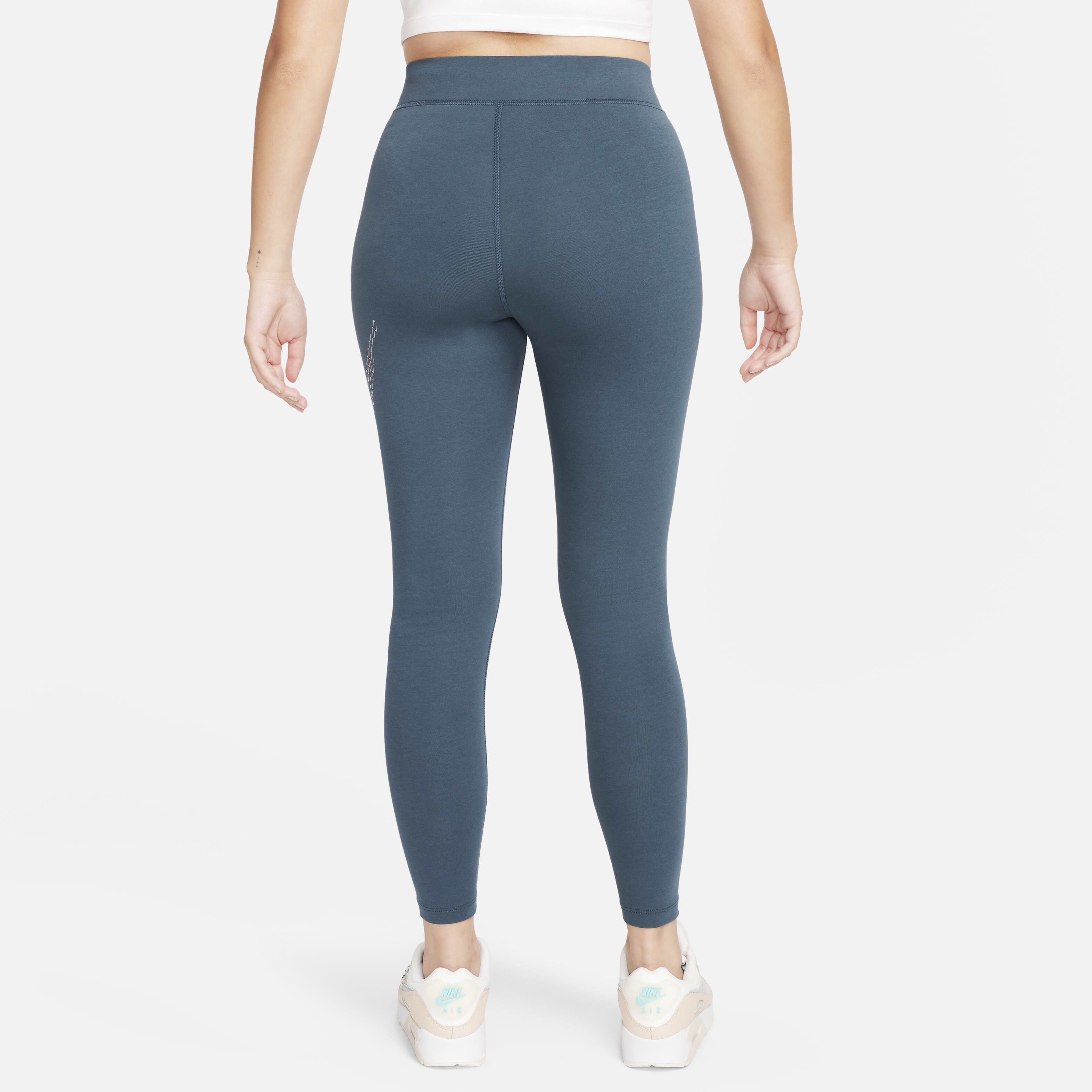 Buy Nike Sportswear Premium Essential Women s High Waisted Shine Leggings Deep Jungle Nike Saudi Official