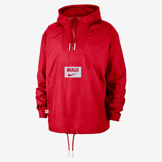 Clothing-Nike, Chicago Bulls Club Courtside, Men's Nike NBA Anorak