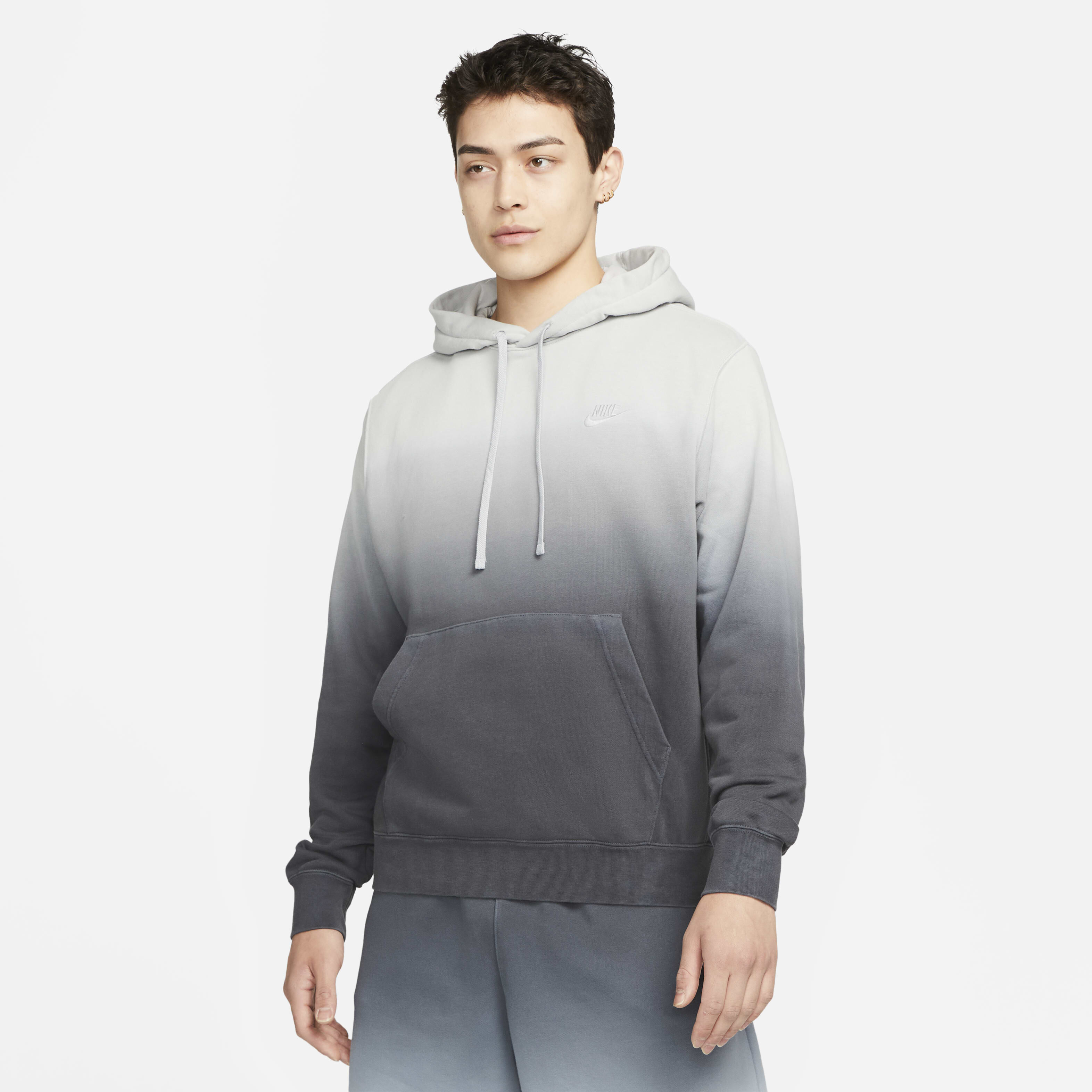 Buy Nike Sportswear Club Fleece Men s French Terry Dip Dyed Pullover Hoodie Nike Saudi Official