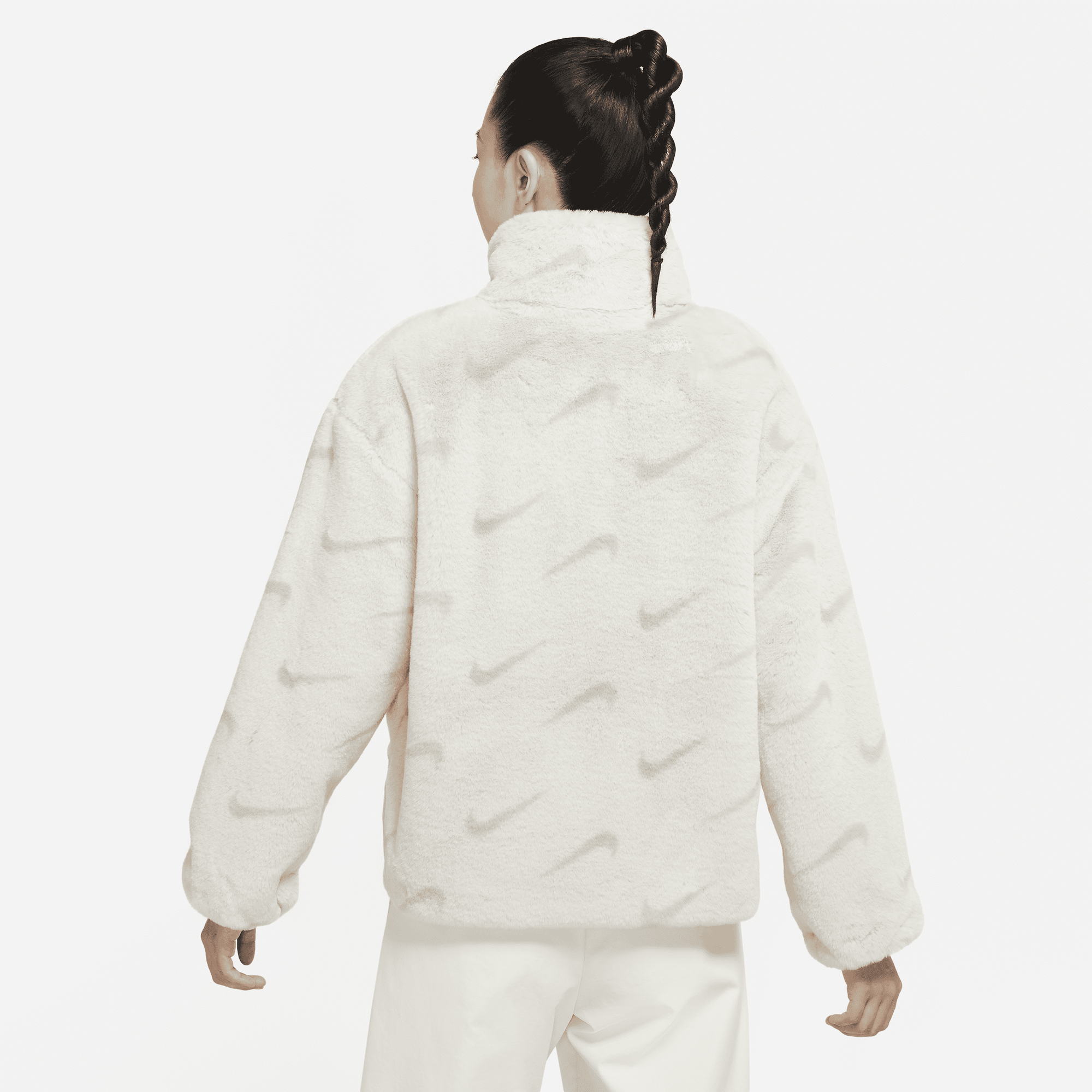 Nike women's fuzzy best sale jacket