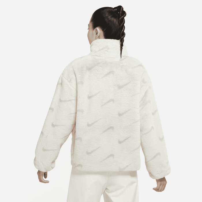 White fluffy hotsell nike jacket
