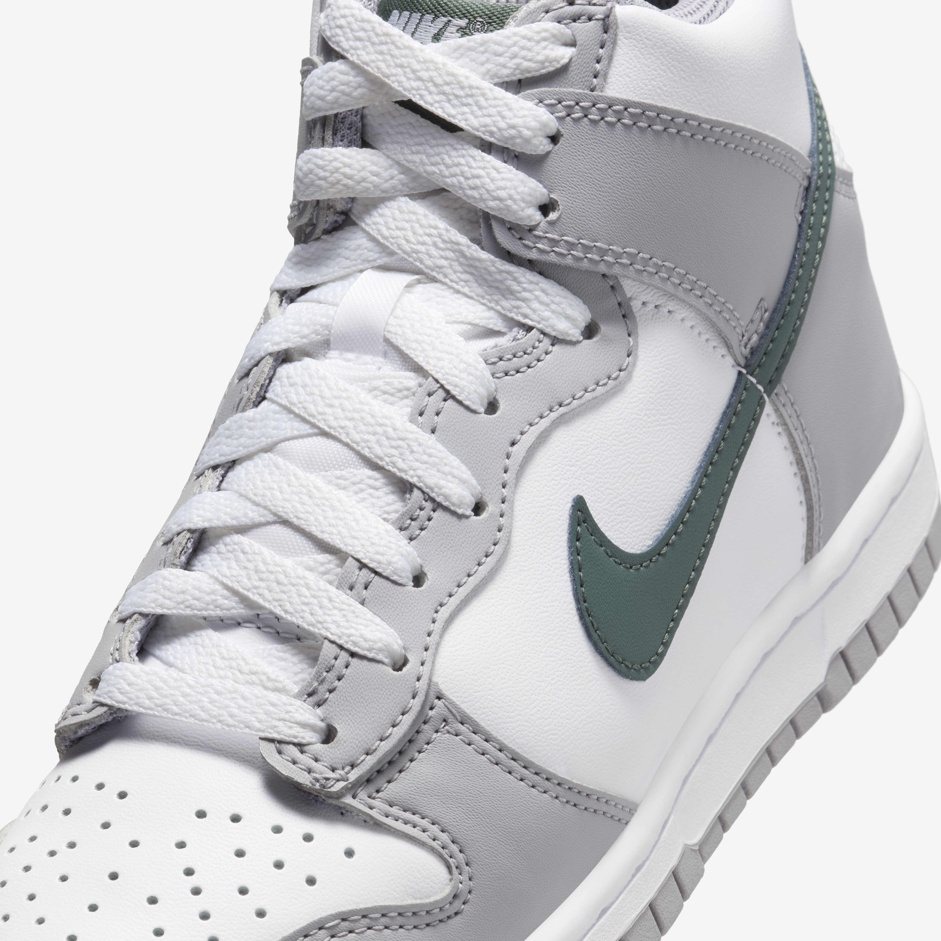 Buy Nike Dunk High Older Kids' Shoes - White/Cement Grey