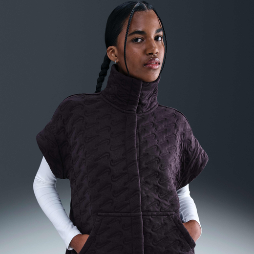 Women's Gilets-Nike, Nike Sportswear Phoenix Fleece, Women's Oversized Jacquard Gilet
