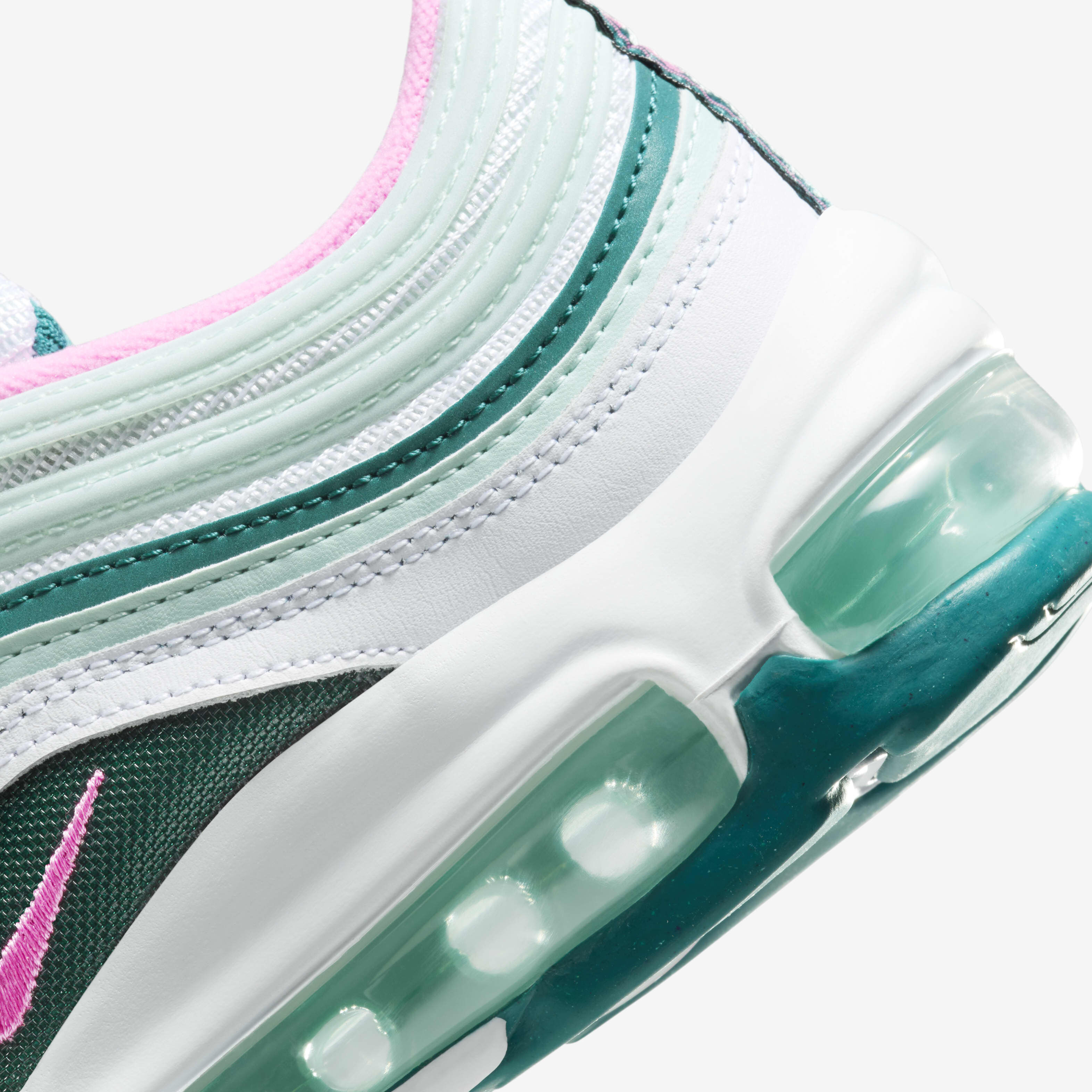 Buy Nike Air Max 97 Older Kids Shoes White Geode Teal Jade Ice Pink Spell Nike Saudi Official