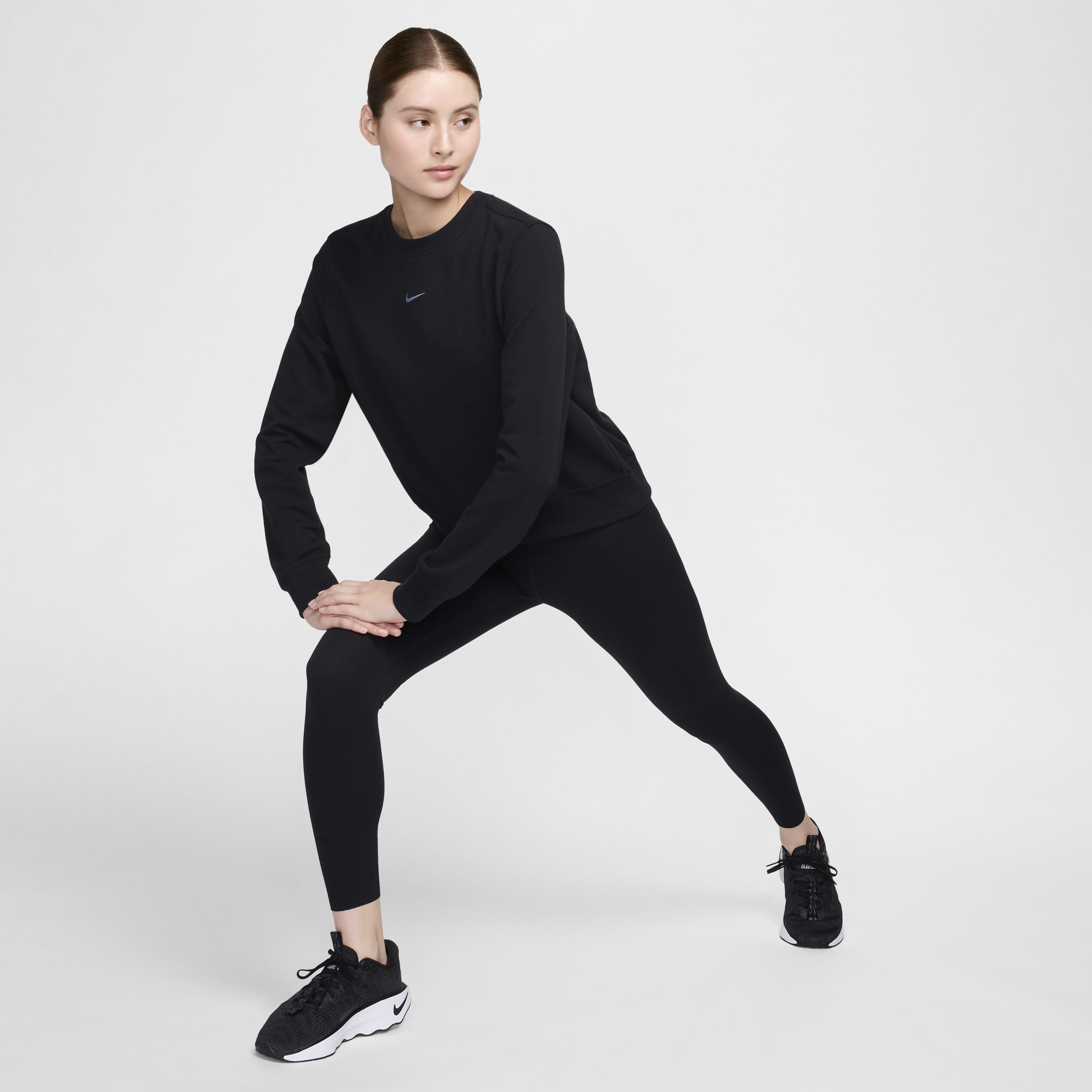 Buy Nike Dri FIT One Women s Crew Neck French Terry Sweatshirt Nike Saudi Official