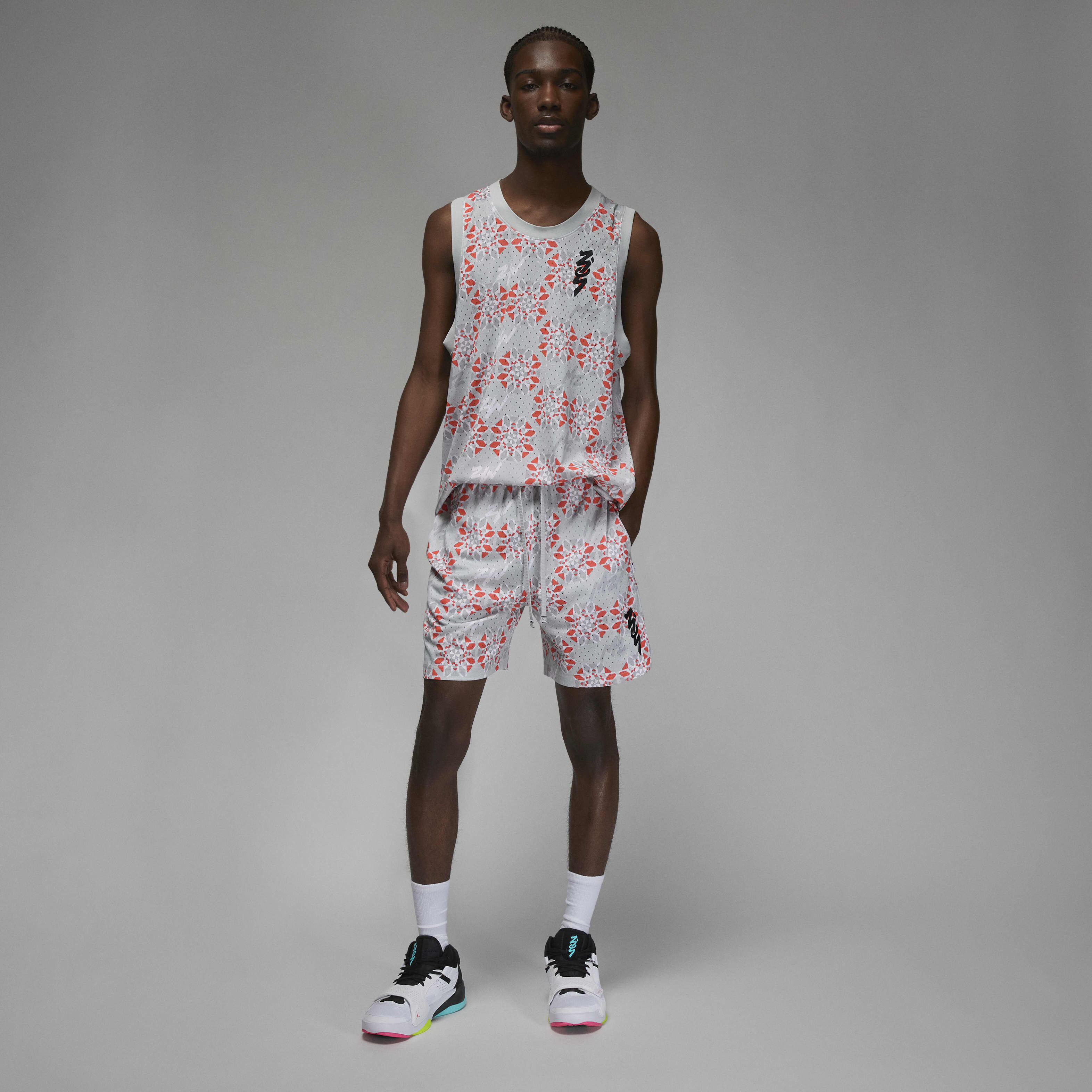 Buy Zion Men's Mesh Shorts - Photon Dust/Black | Nike Saudi