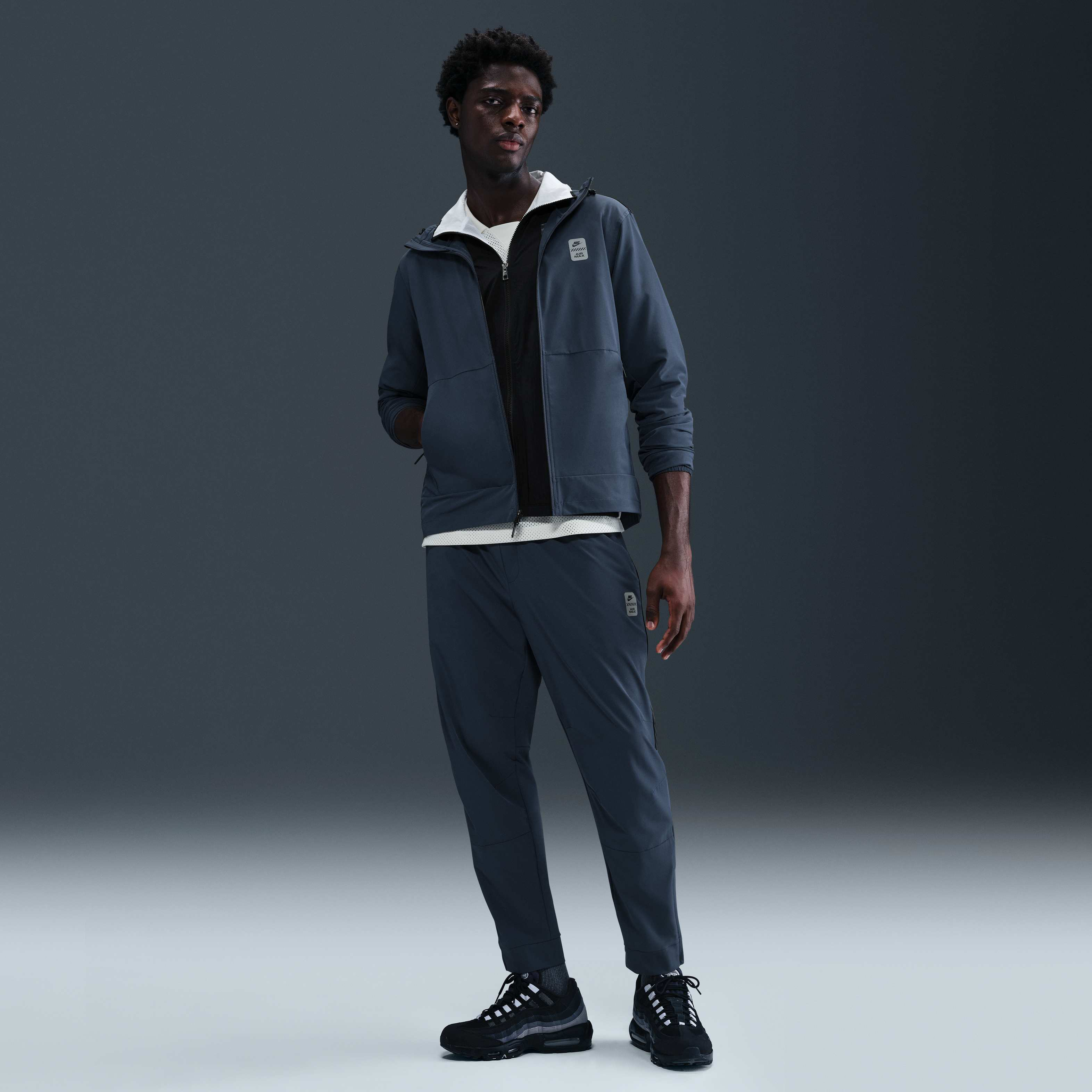 navy blue nike air max tracksuit