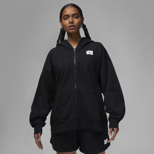 Jordan New Season Print - Hoodies & Sweatshirts-JRDN, Jordan Flight, Women's Fleece Full-Zip Hoodie