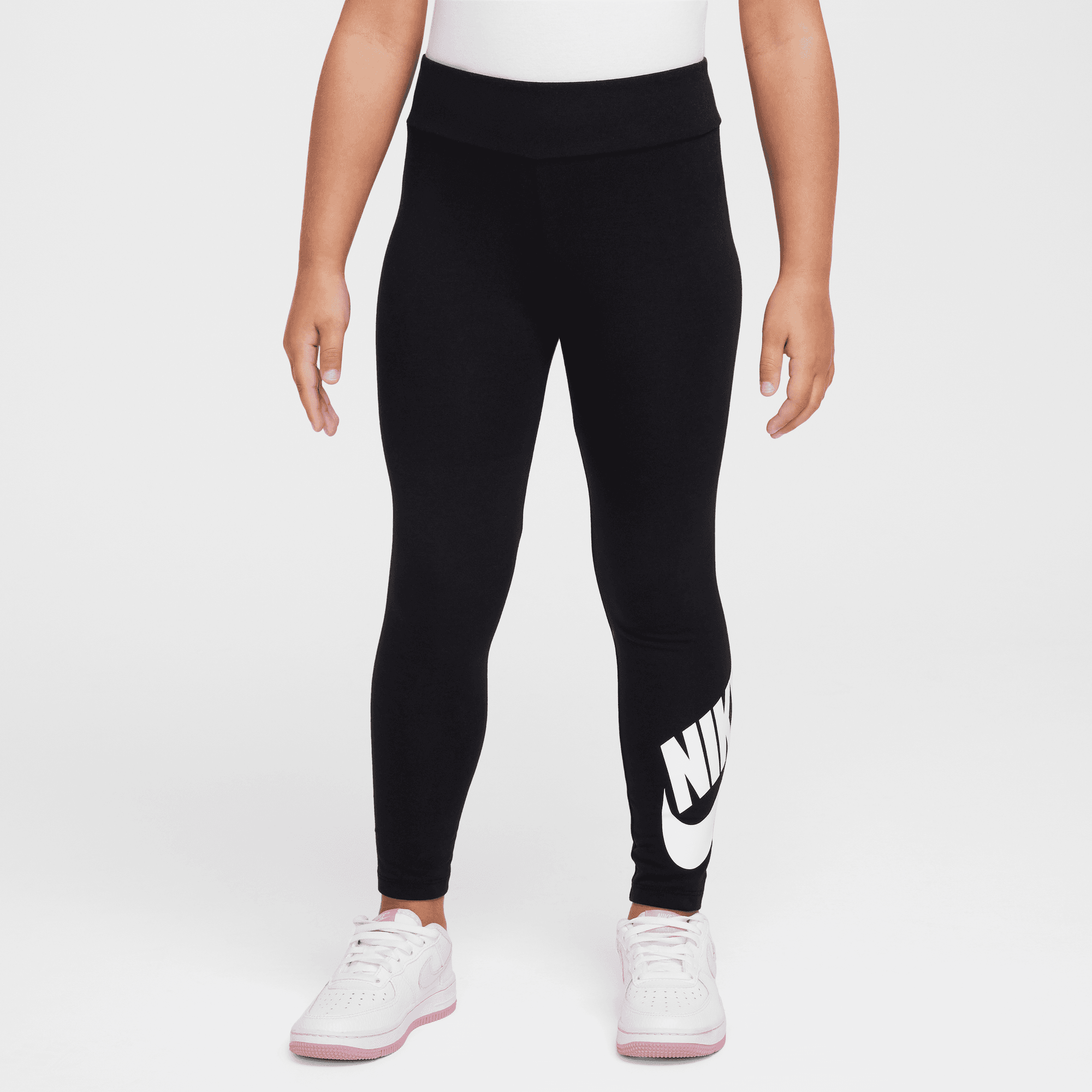 Buy Nike Sportswear Club Little Kid's High Rise Leggings - Black | Nike  Saudi Official