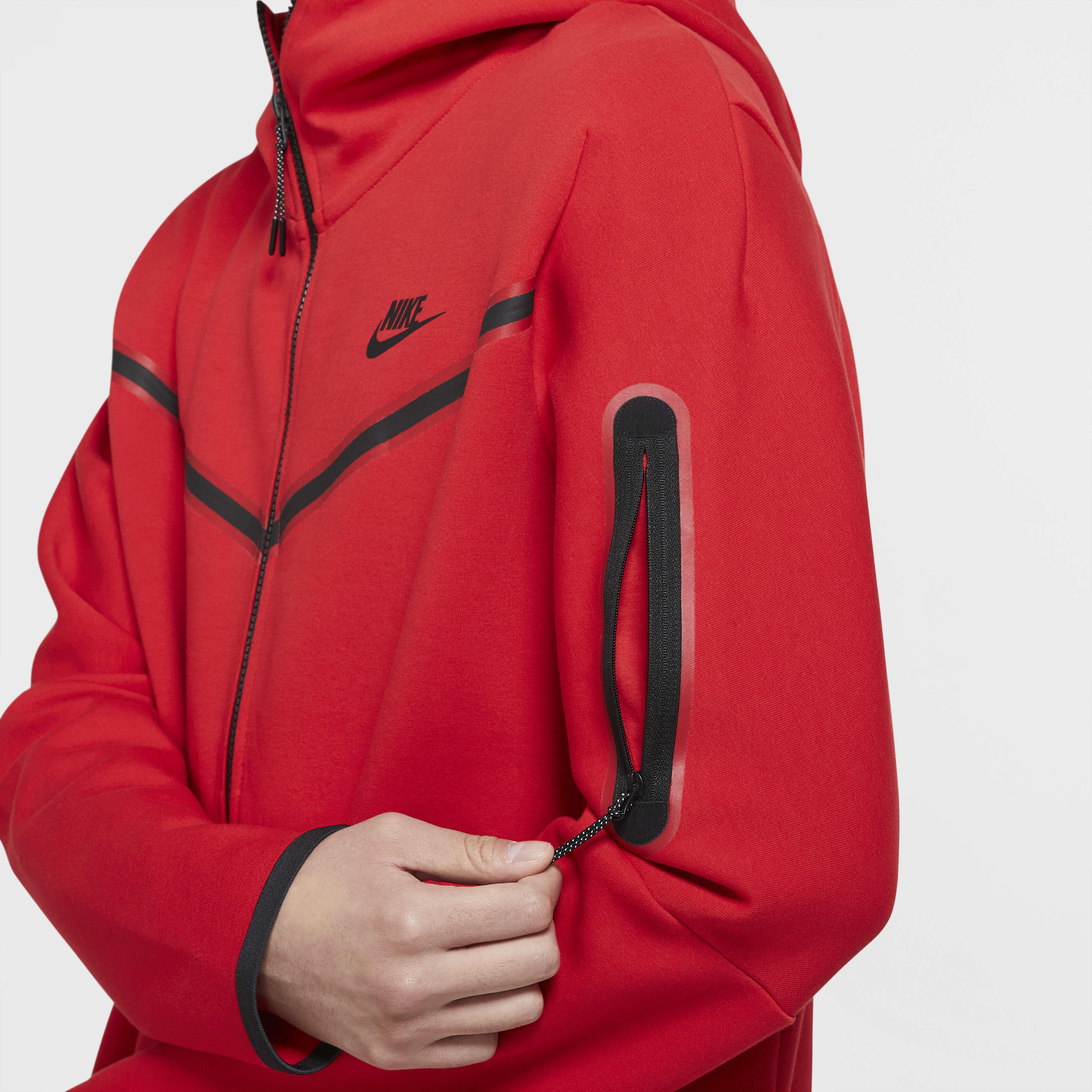 Nike air full zip hoodie red best sale