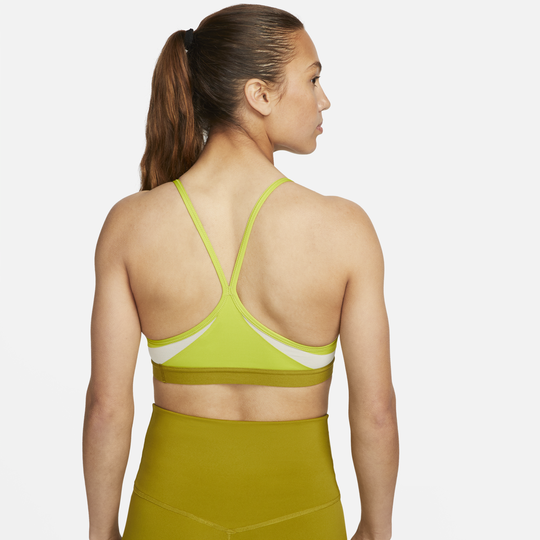 Yellow nike sports bra sales