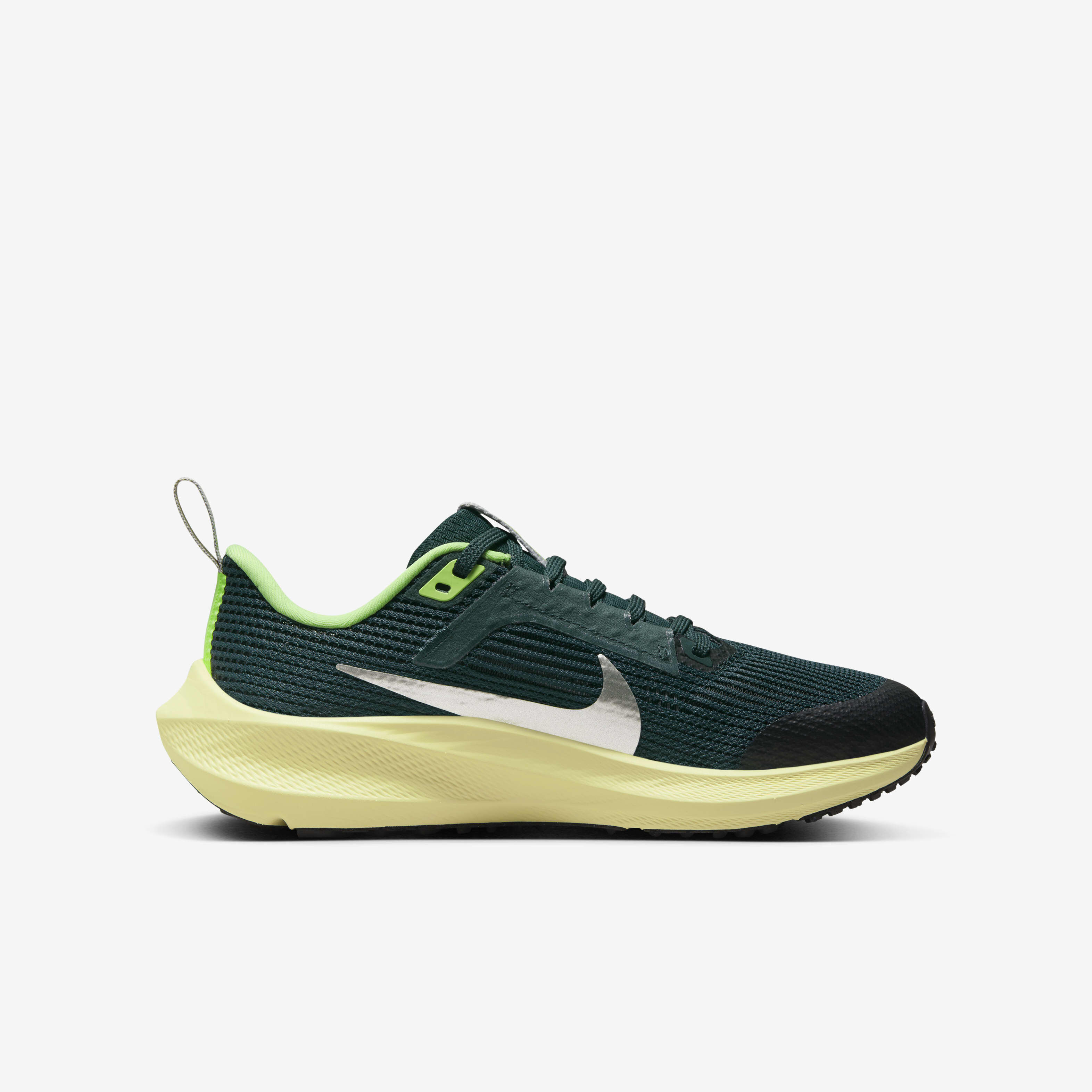 Buy Nike Air Zoom Pegasus 40 Older Kids Road Running Shoes Deep Jungle Luminous Green Lime Blast Metallic Platinum Nike Saudi Official