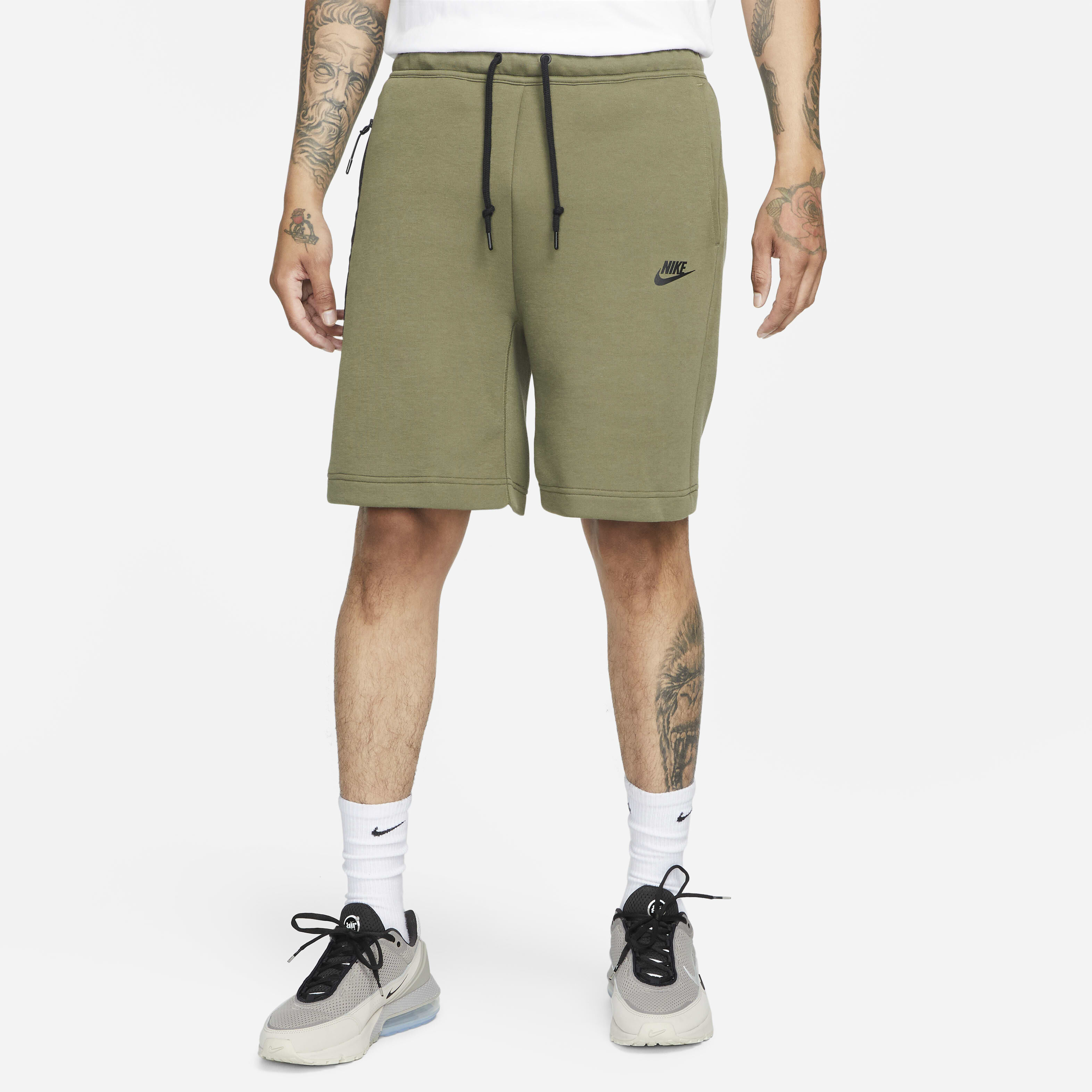 Buy Nike Sportswear Tech Fleece Men s Shorts Medium Olive Black Nike Saudi Official