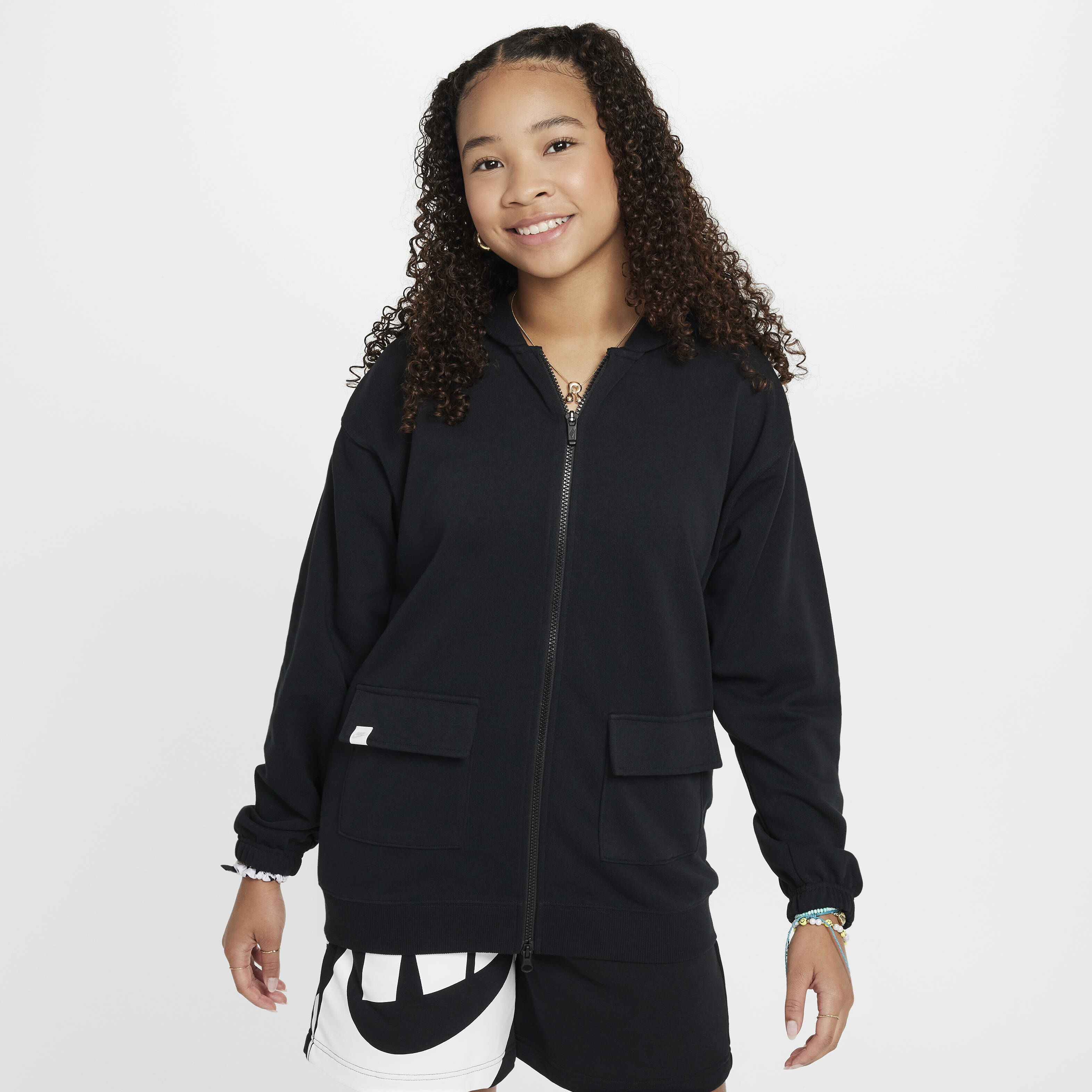 Girls nike black hoodie best sale
