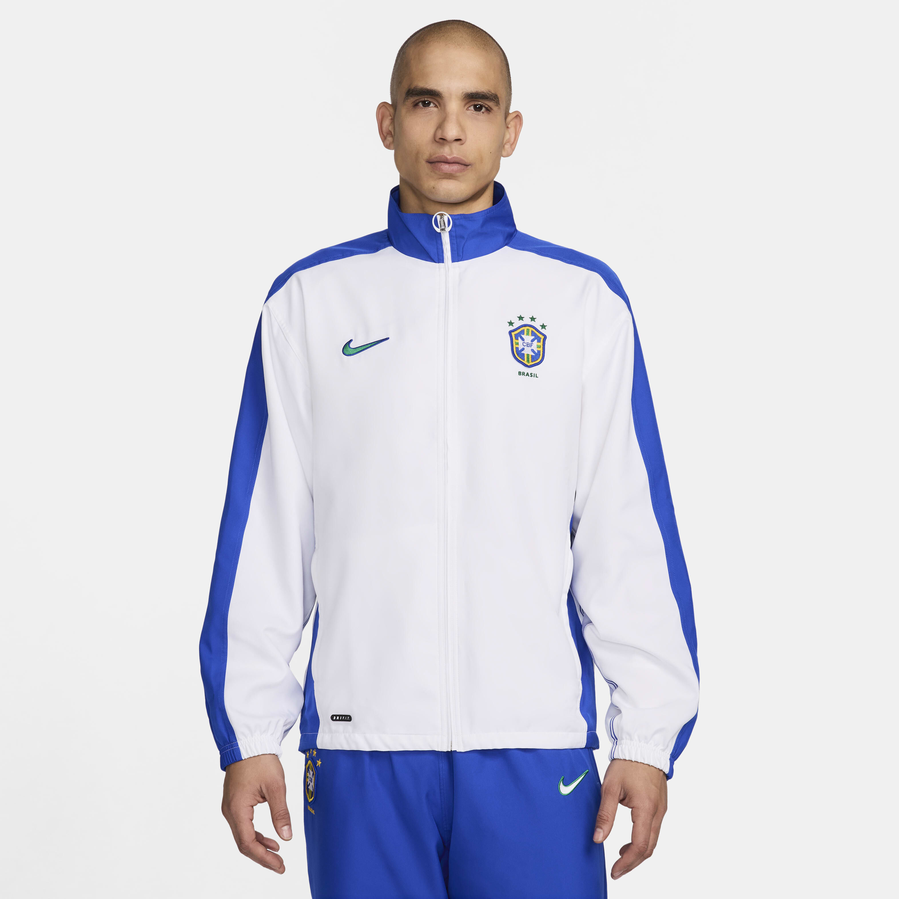 Buy Brazil 1998 Reissue Men's Nike Football Replica Tracksuit Jacket -  White/Lyon Blue/Lyon Blue | Nike Saudi Official