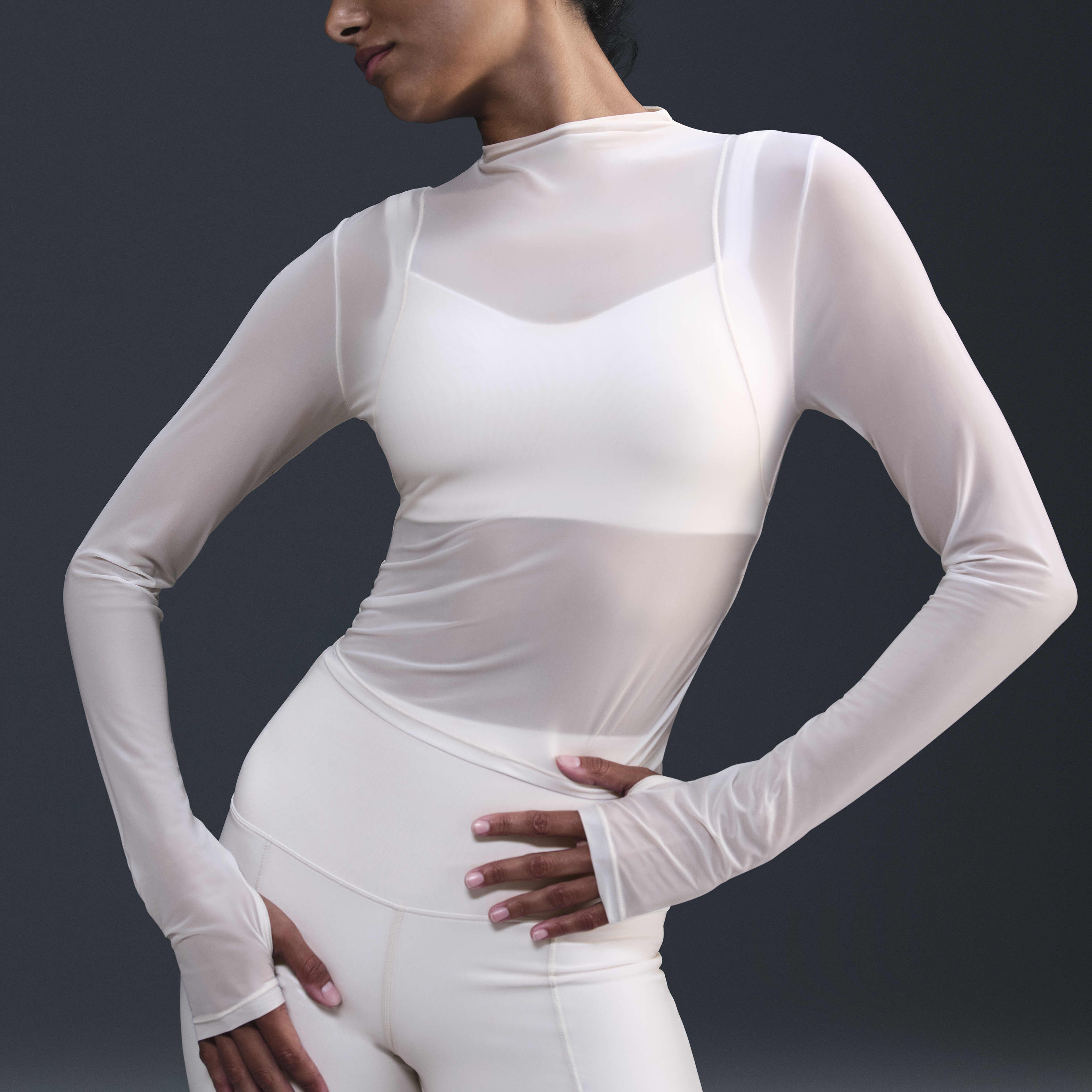 Sheer nike top shop