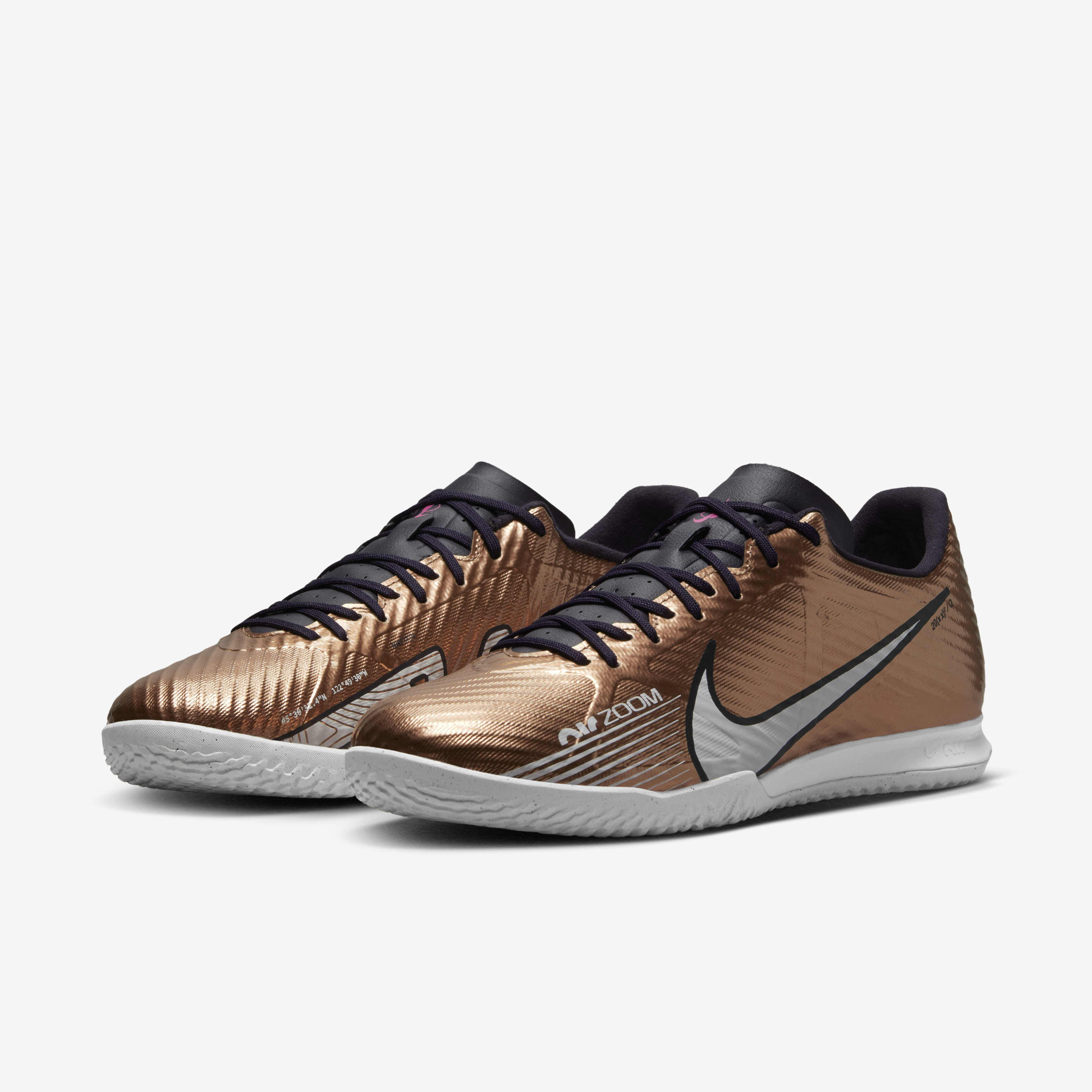 NIKE ZOOM VAPOR 15 ACADEMY IC（copper） Nike Air Zoom Mercurial Vapor 15 Academy IC Generation - Metallic