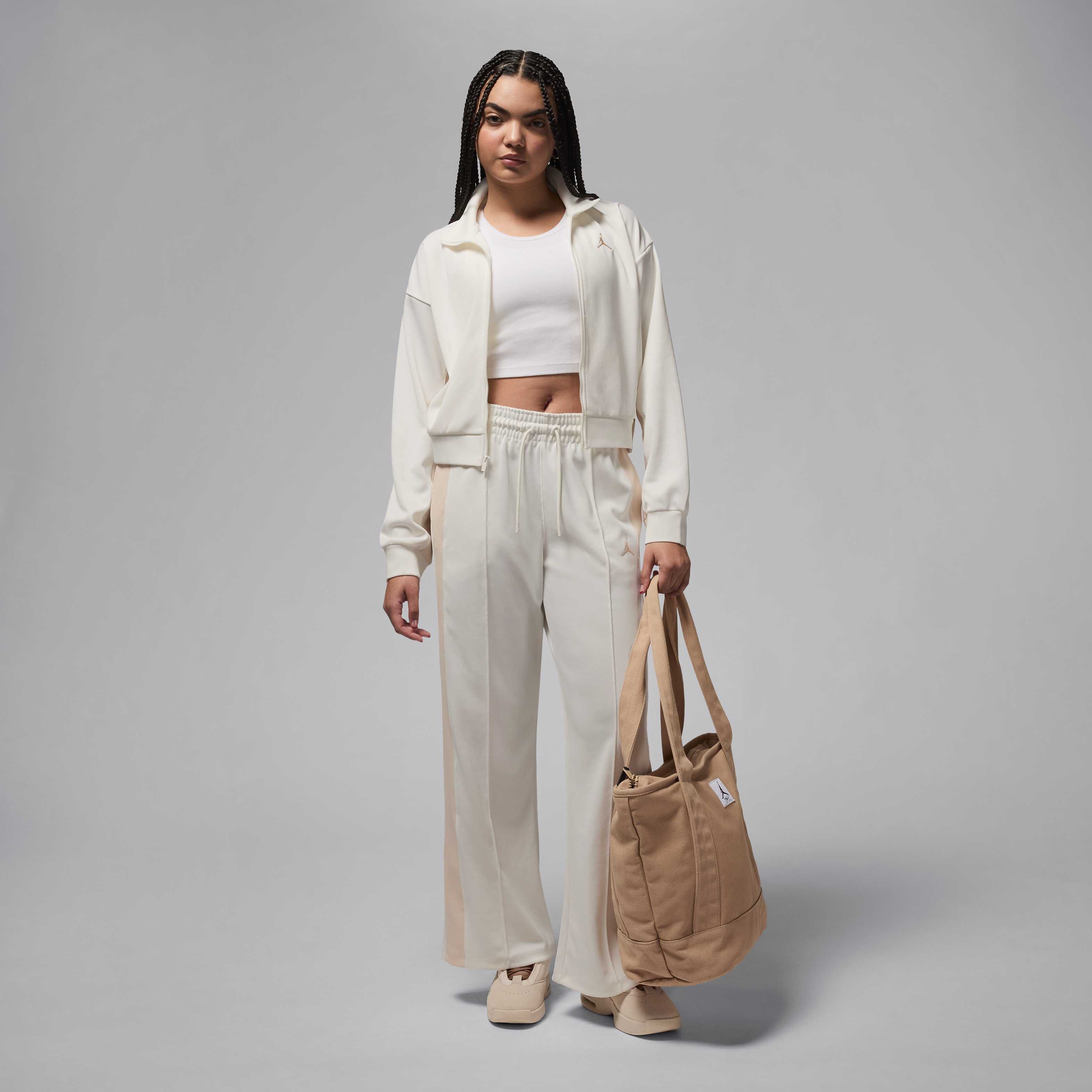 Buy Jordan Women's Knit Jacket - Sail/Legend Light Brown