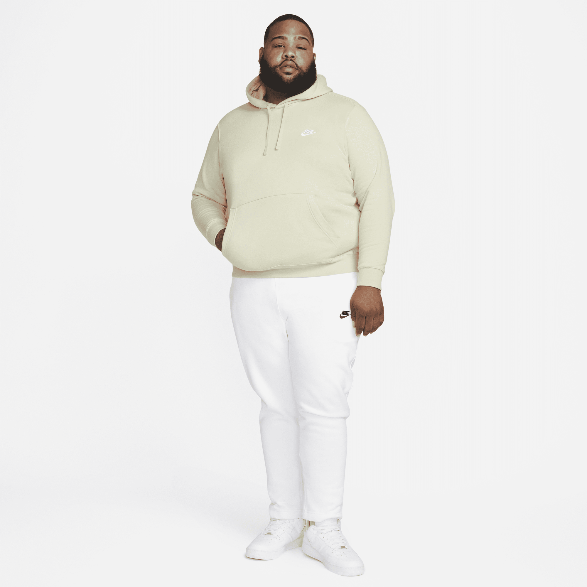 Nike club fleece new arrivals hoodie light bone