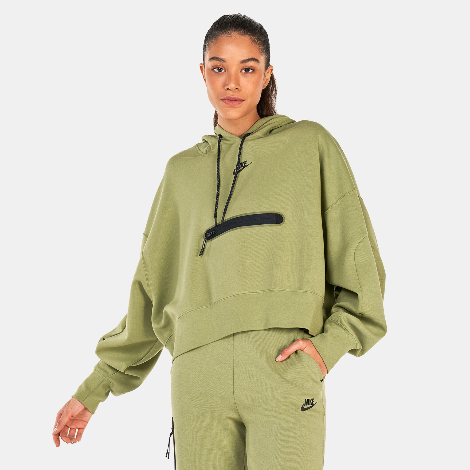 Shop Sportswear Tech Fleece Women s Over Oversized Crop Pullover