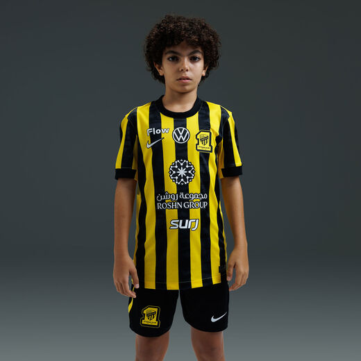 Al-Ittihad FC-Nike, Al-Ittihad F.C. 2025/26 Stadium Home Jersey, Older Kids' Nike Dri-FIT Football Shirt