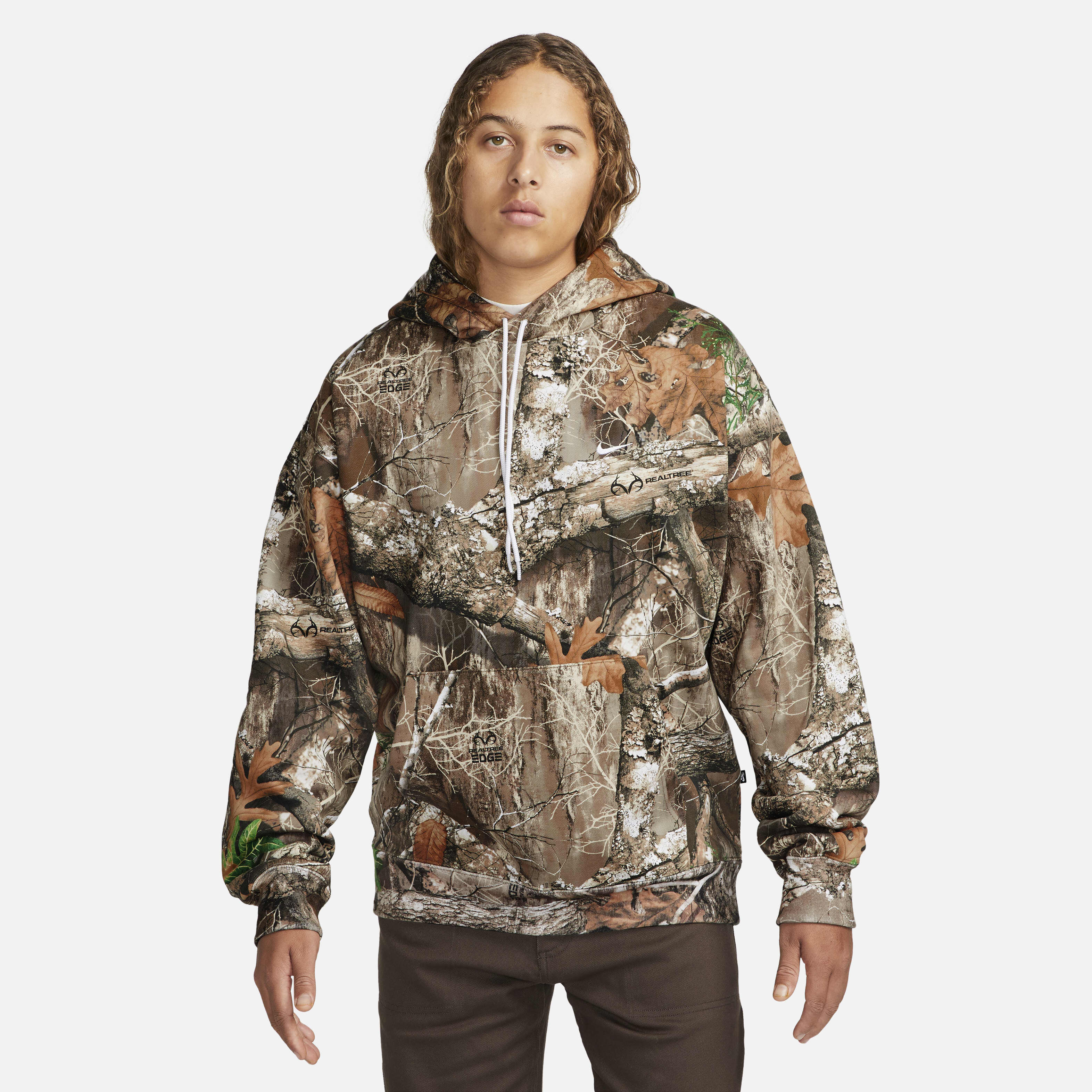Buy Nike SB Fleece RealTree® All-Over Print Hoodie Khaki/White