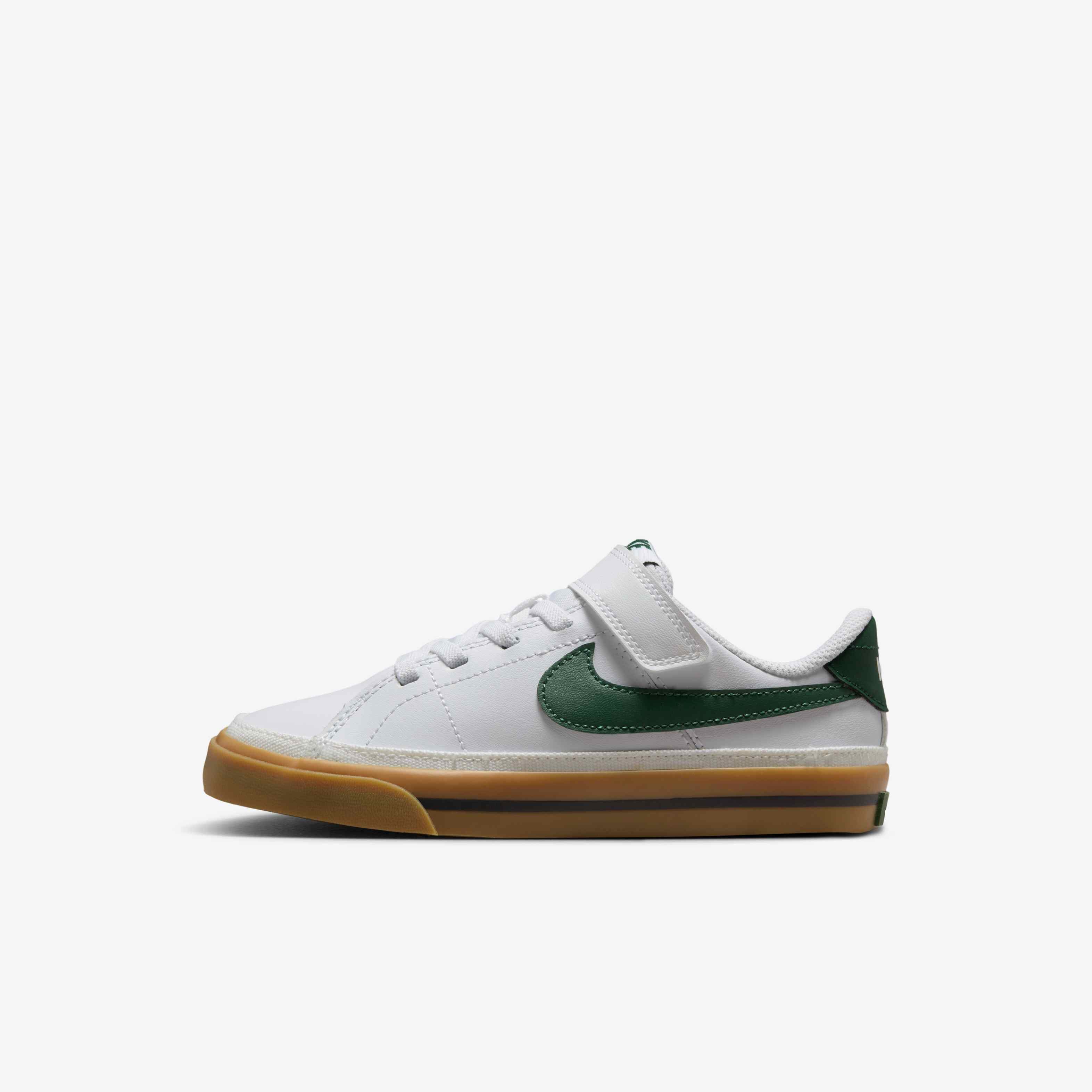 Buy NikeCourt Legacy Younger Kids' Shoes - White/Gum Light Brown