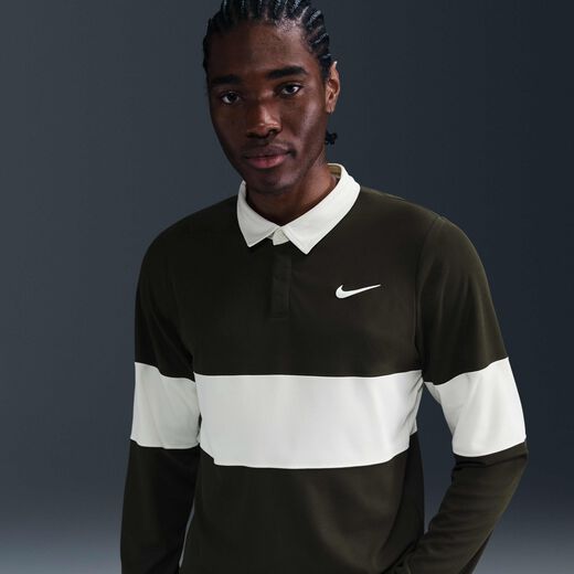 Tennis Tops & T-Shirts-Nike, NikeCourt Slam, Men's Dri-FIT ADV Long-Sleeve Tennis Polo