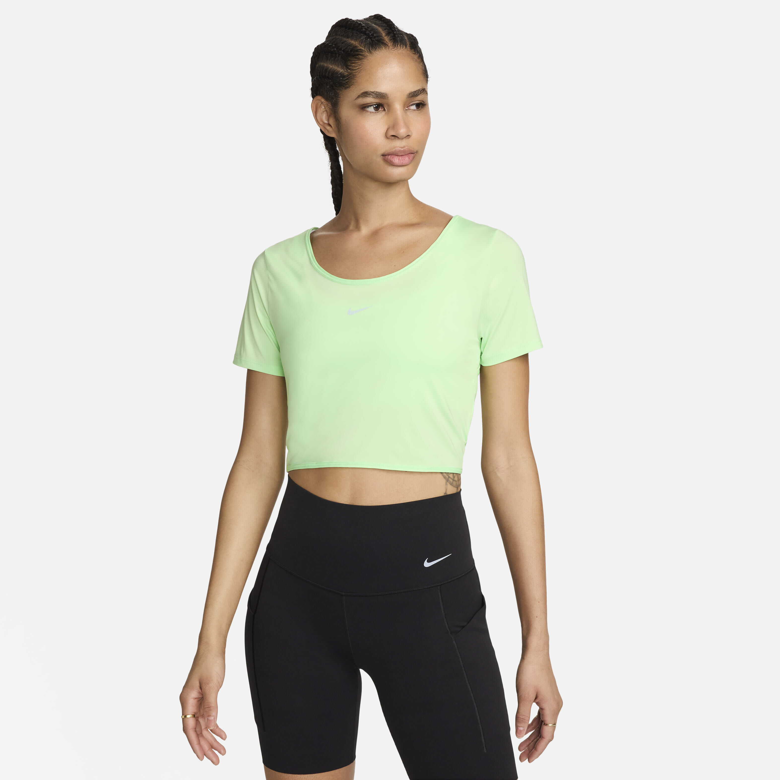 Buy Nike One Classic Women s Dri FIT Short Sleeve Cropped Twist Top Nike Saudi Official