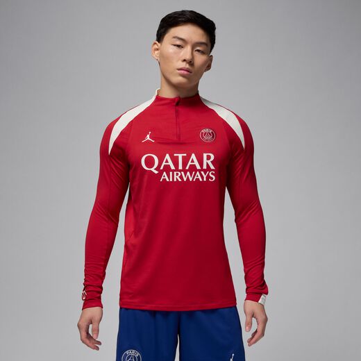 Men's Long Sleeves Shirts-JRDN, Paris Saint-Germain Strike Fourth, Men's Jordan Dri-FIT Football Knit Drill Top