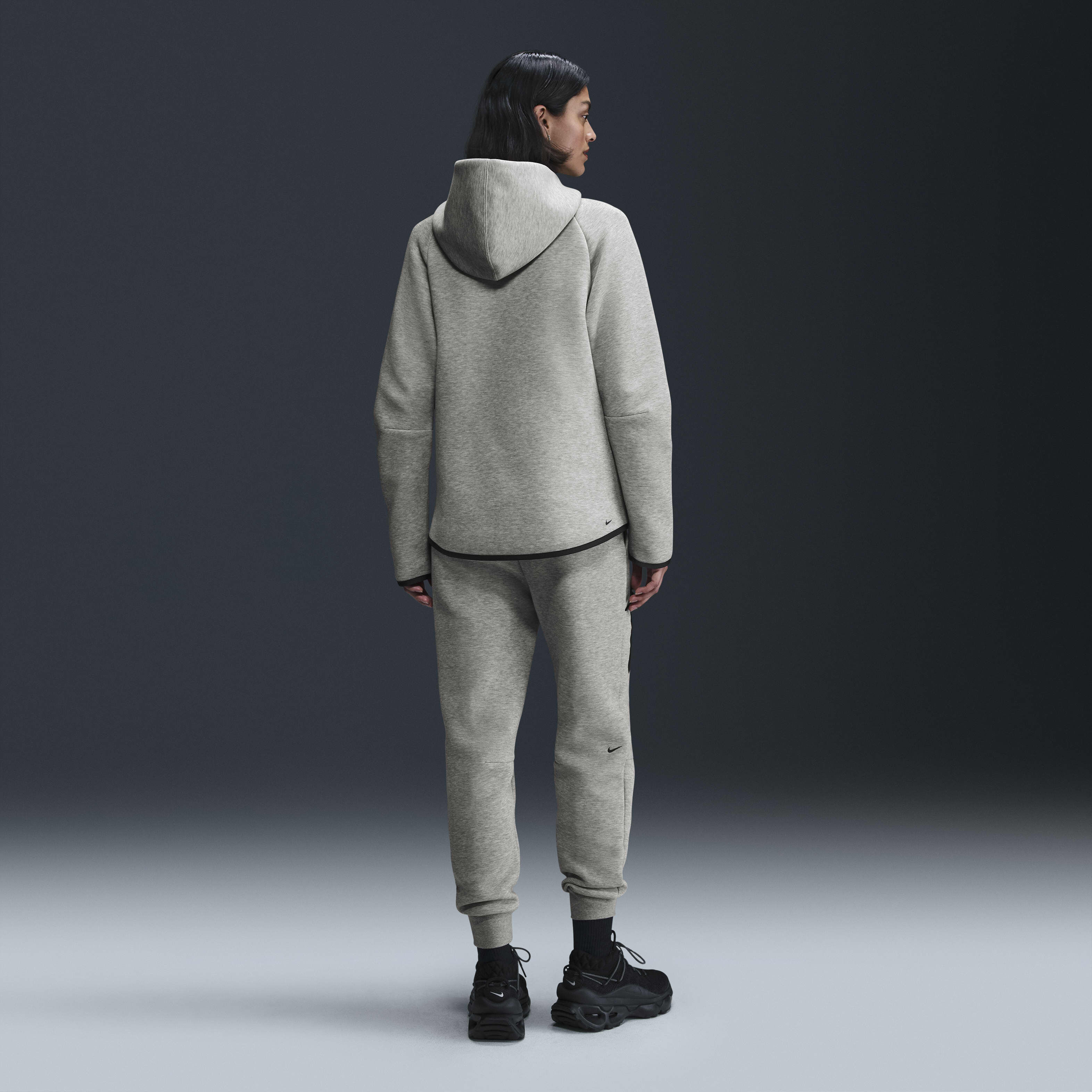 Buy Nike Sportswear Tech Fleece Windrunner Women s Full Zip Hoodie Dark Grey Heather Black Nike Saudi Official