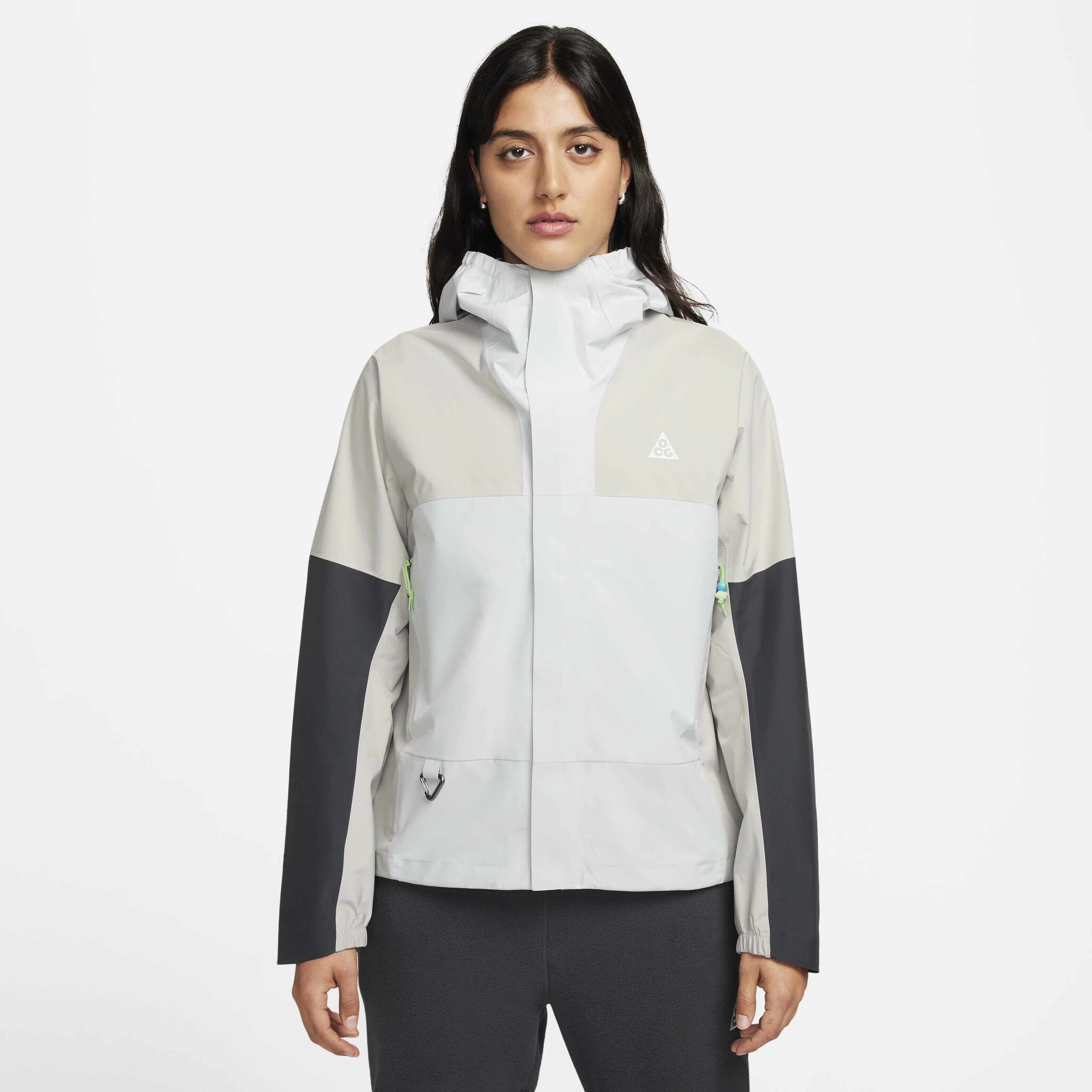 Buy Nike ACG Cascade Rain Women s Storm FIT Water Resistant Lightweight Jacket Photon Dust Light Iron Ore Summit White Nike Saudi Official